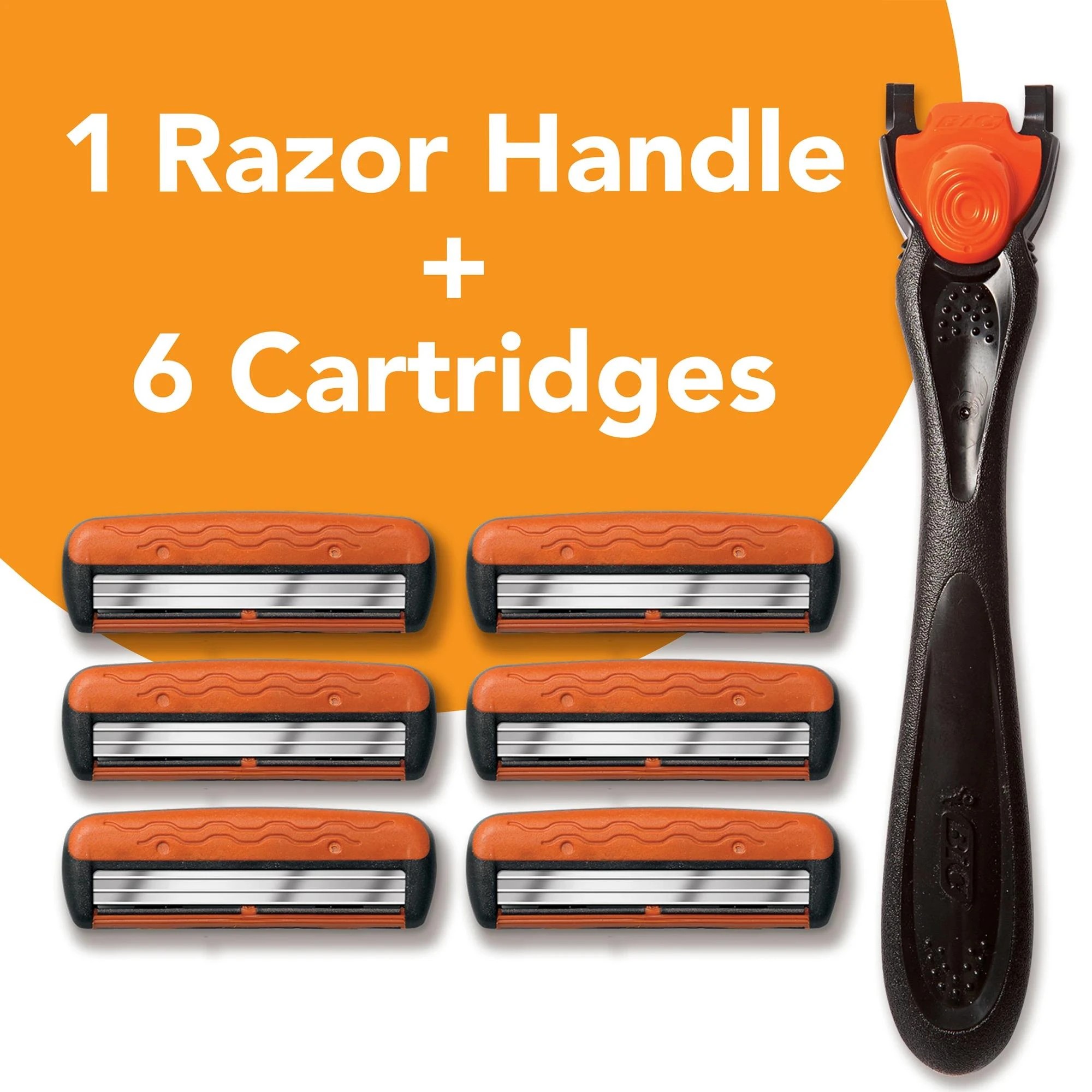 4 BIC Hybrid Advance Razor - Orange, 4 of 9