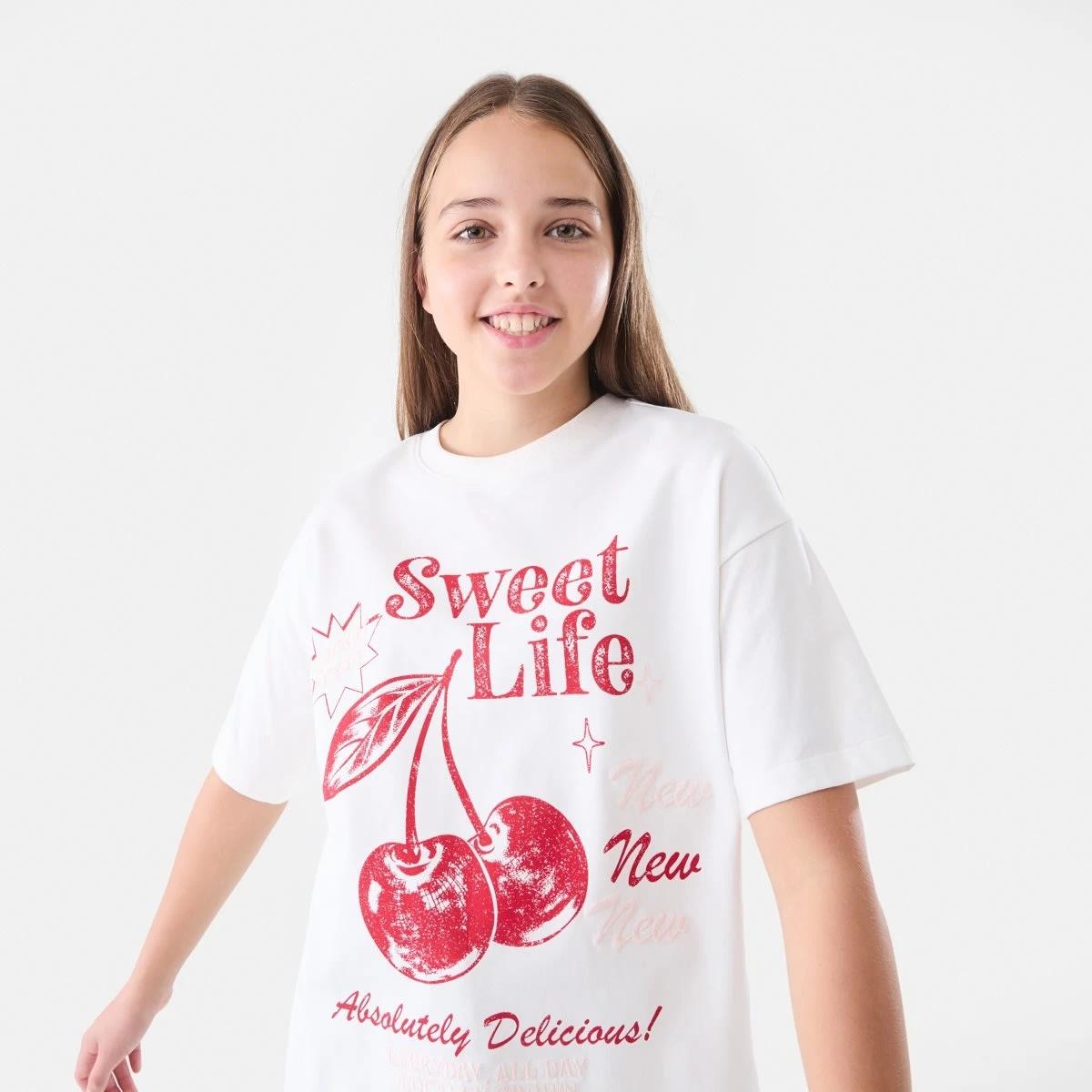 3 Oversized T-shirt Cherry, 3 of 6