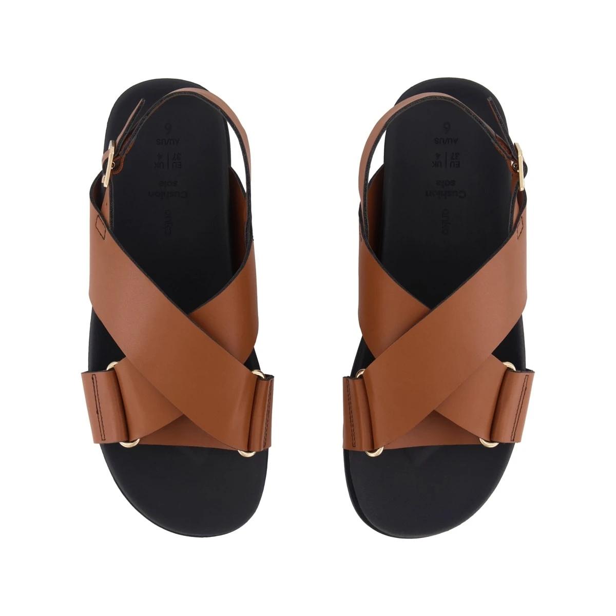 3 Crossover Comfort Sandals CHESTNUT TAN, 3 of 3