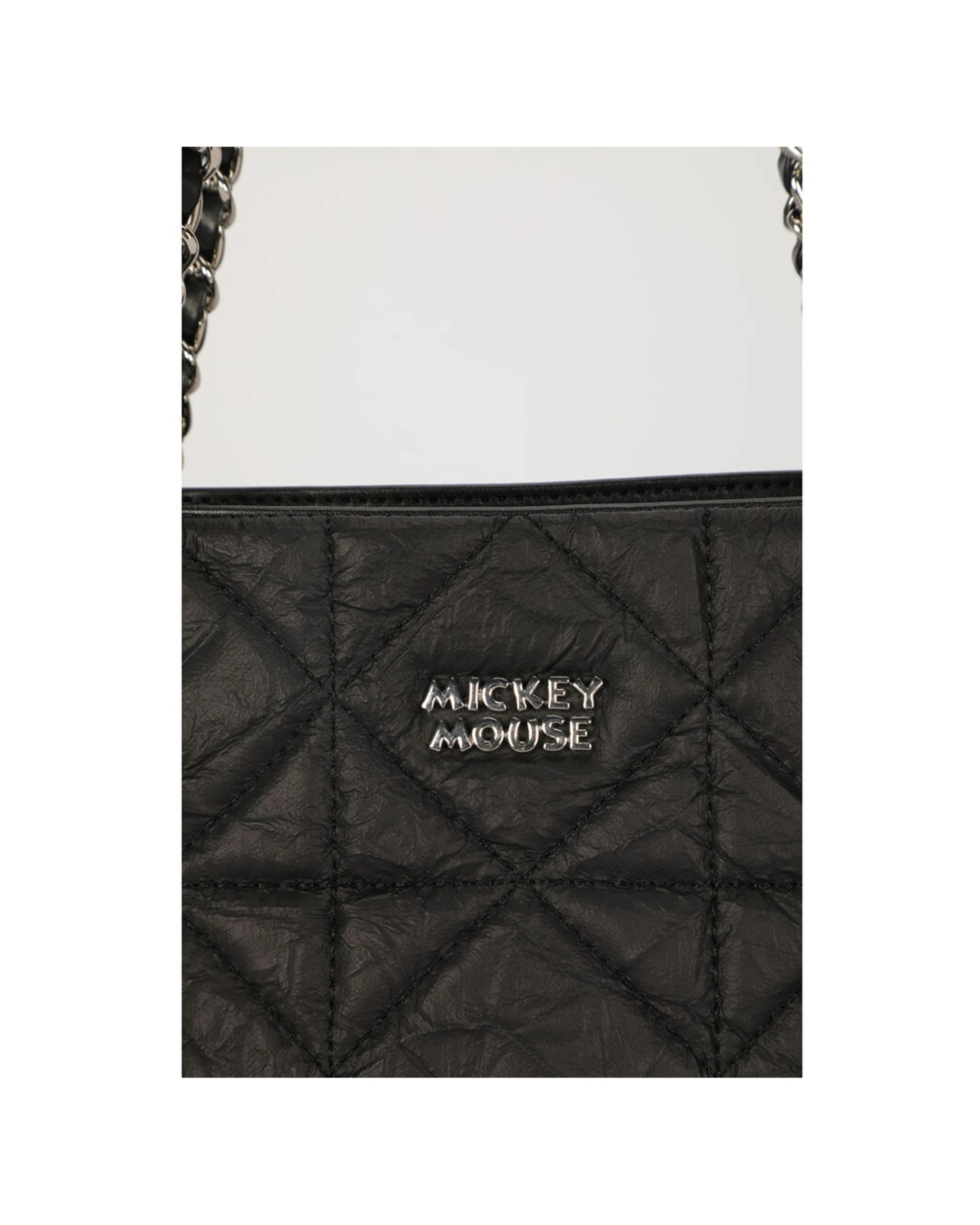6 Disney Mickey Large Quilted Tote Handbag Durable - Black, 6 of 8
