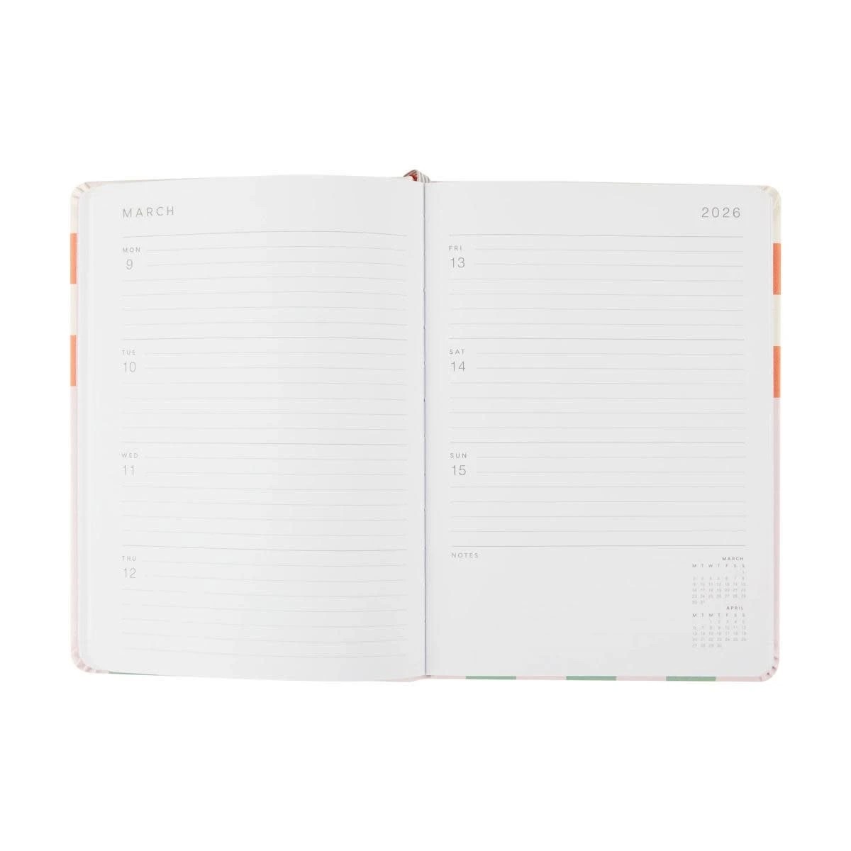 3 2026 A5 Weekly Diary - Stripe, 3 of 8