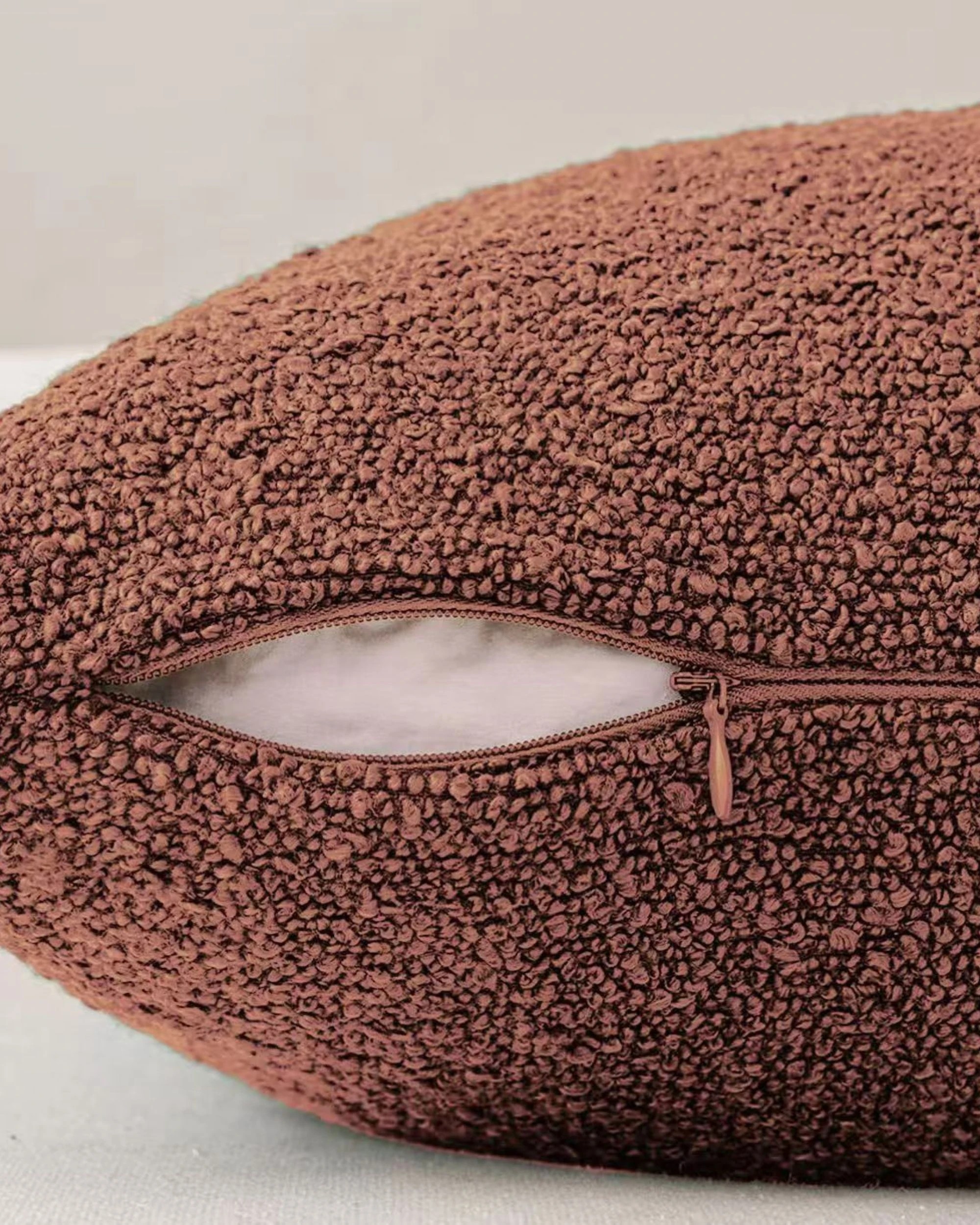 3 Gioia Casa 2-Pack Bouclé Cushion Covers 30x50cm - Brick, 3 of 3