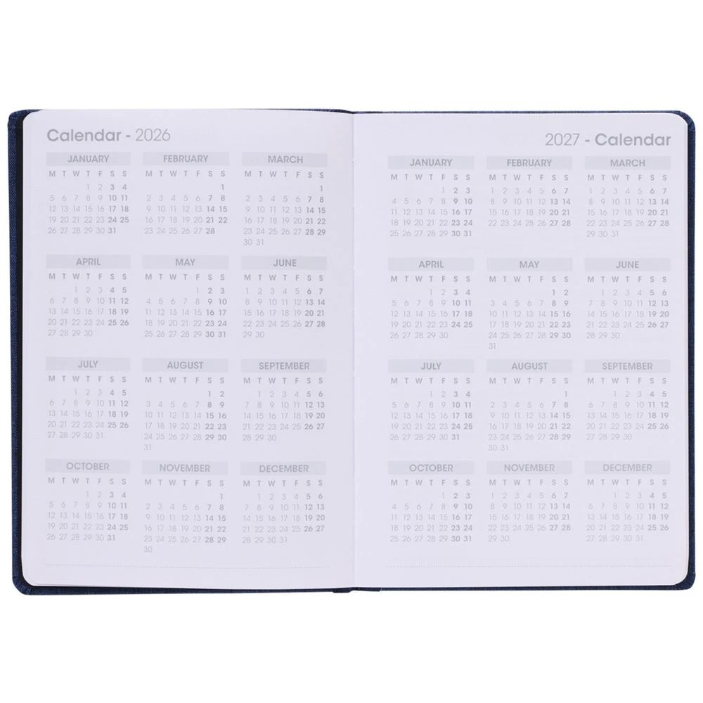 5 Otto A5 Week To View RPET Diary FY26/27 Navy, 5 of 8