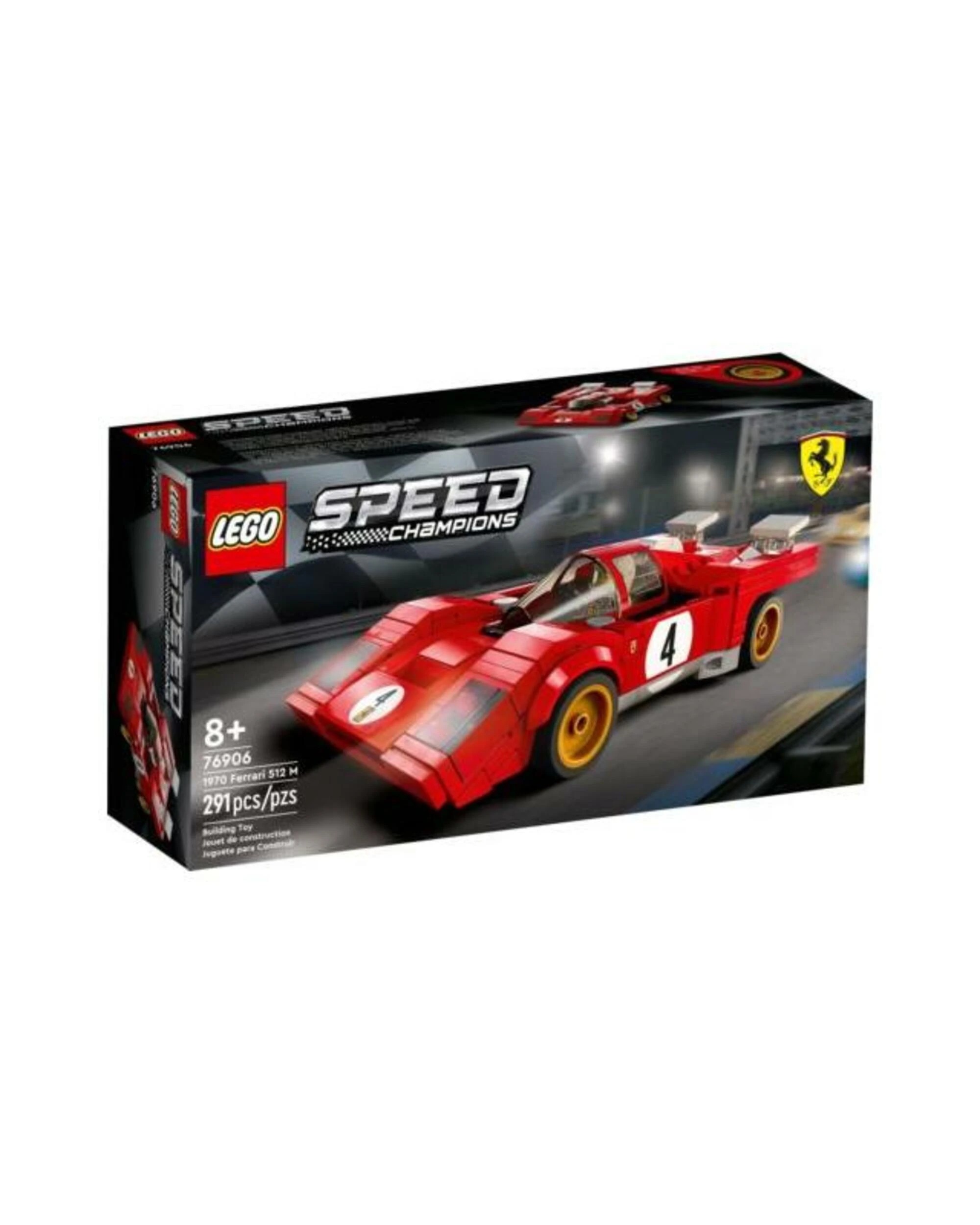 1 LEGO 76906 Speed Champions 1970 Ferrari 512 M Collectible Race Car Red, 1 of 1
