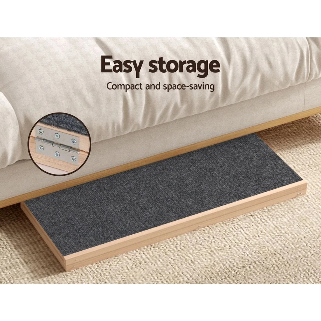 7 i.Pet Dog Ramp 100cm Adjustable Height - Grey, 7 of 7