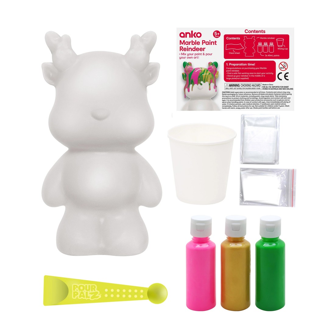 2 Marble Paint Reindeer - Assorted, 2 of 4