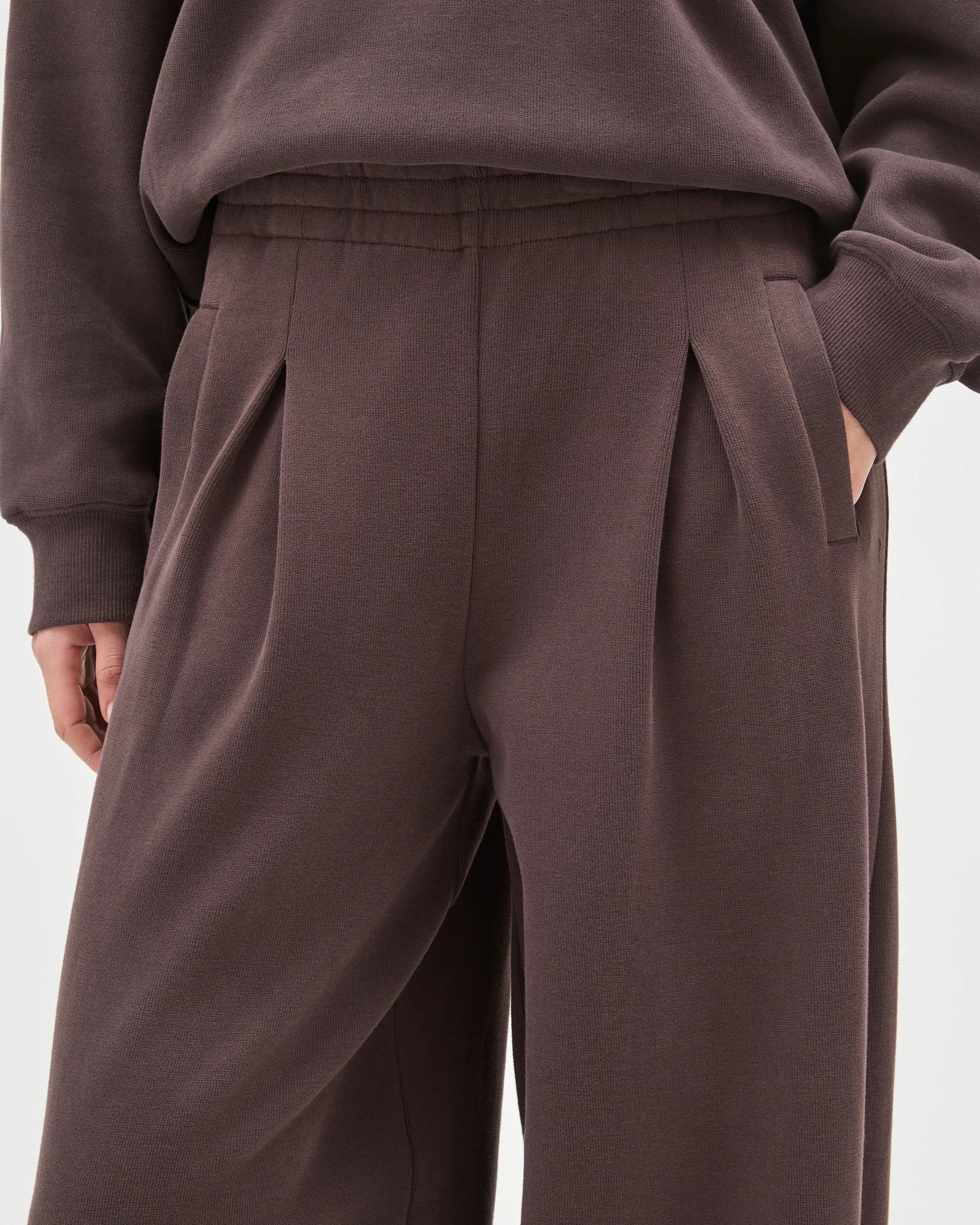 3 Target Active Australian Cotton Blend Sueded Rib Barrel Leg Pants COCOA, 3 of 7