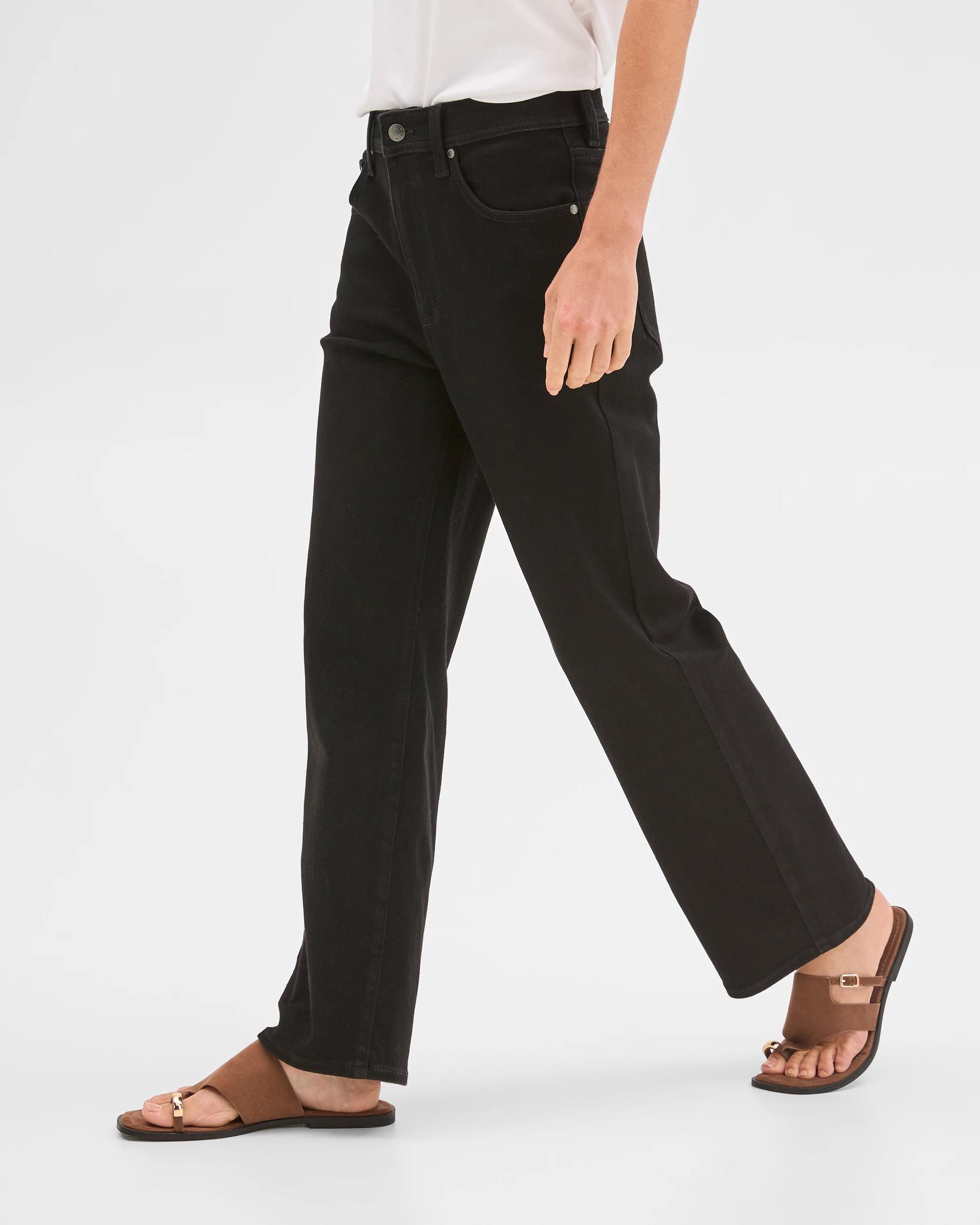 2 Target Denim Tara Slim Straight Leg Denim Jeans BLACK, 2 of 6