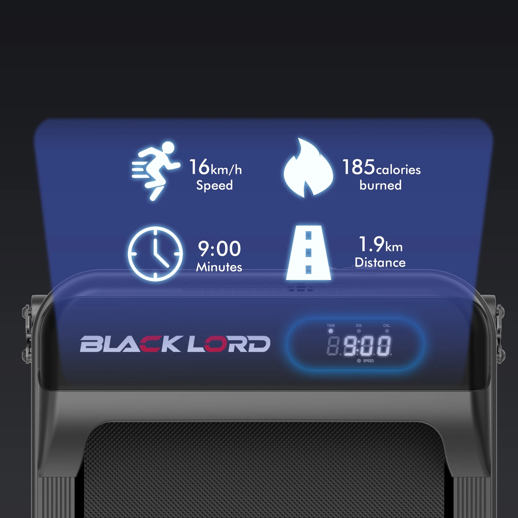 5 Black Lord Treadmill Electric Walking Pad Home Office Incline Foldable - Black, 5 of 9