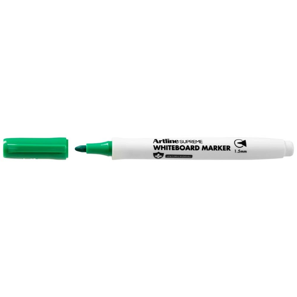 1 Artline Supreme Whiteboard Marker Bullet Green, 1 of 3