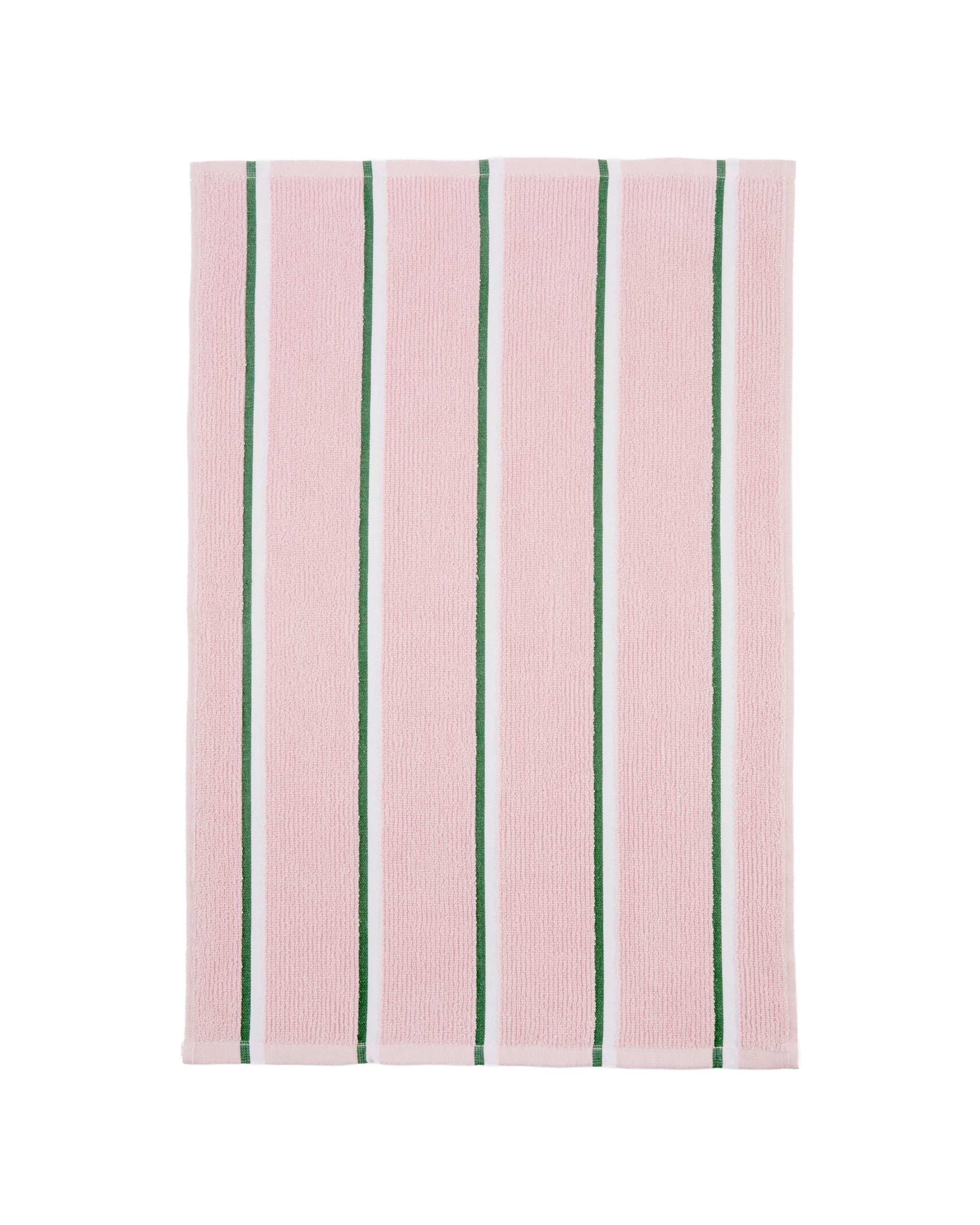 3 4 Pack Pink Stripe Terry Tea Towels, 3 of 7