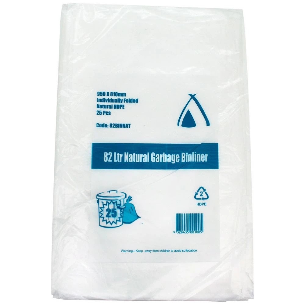 1 Huhtamaki HDPE Bin Liners 82L x 25, 1 of 1