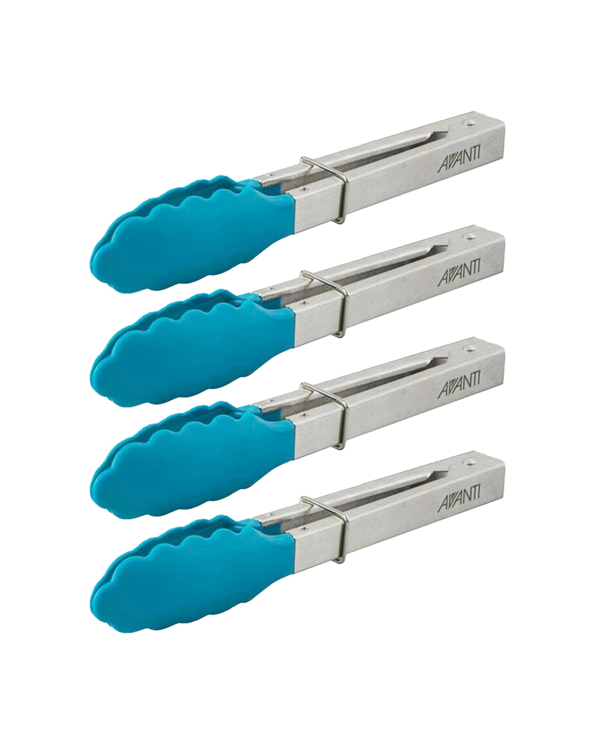 1 Avanti 4PK 18cm Stainless Steel Mini Tongs Nylon Head Cooking Utensil - Assorted, 1 of 1