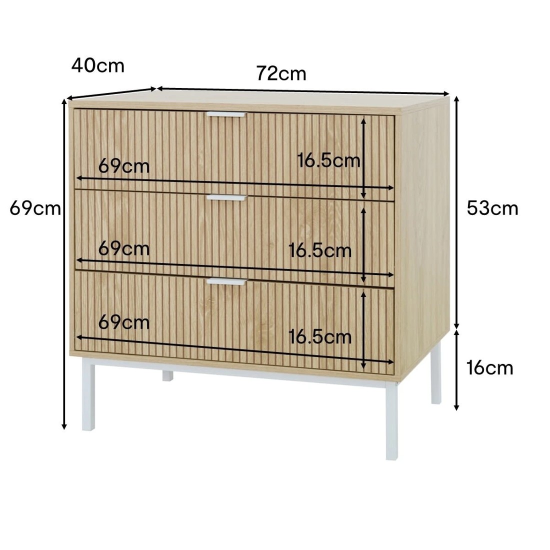 8 Isla 3 Drawer Chest, 8 of 8