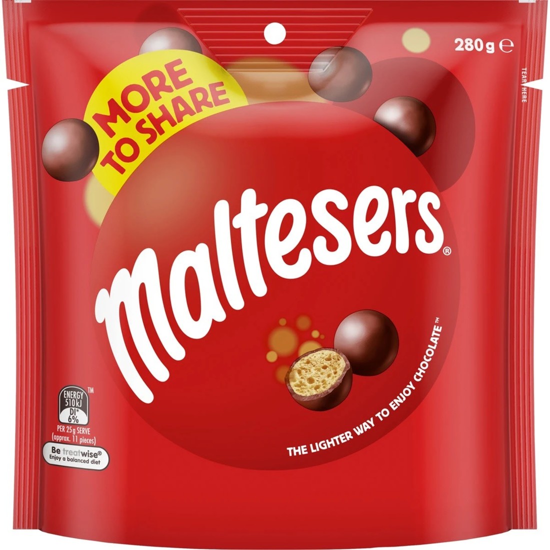 1 Maltesers Milk Chocolate Snack & Share Bag 280g, 1 of 7