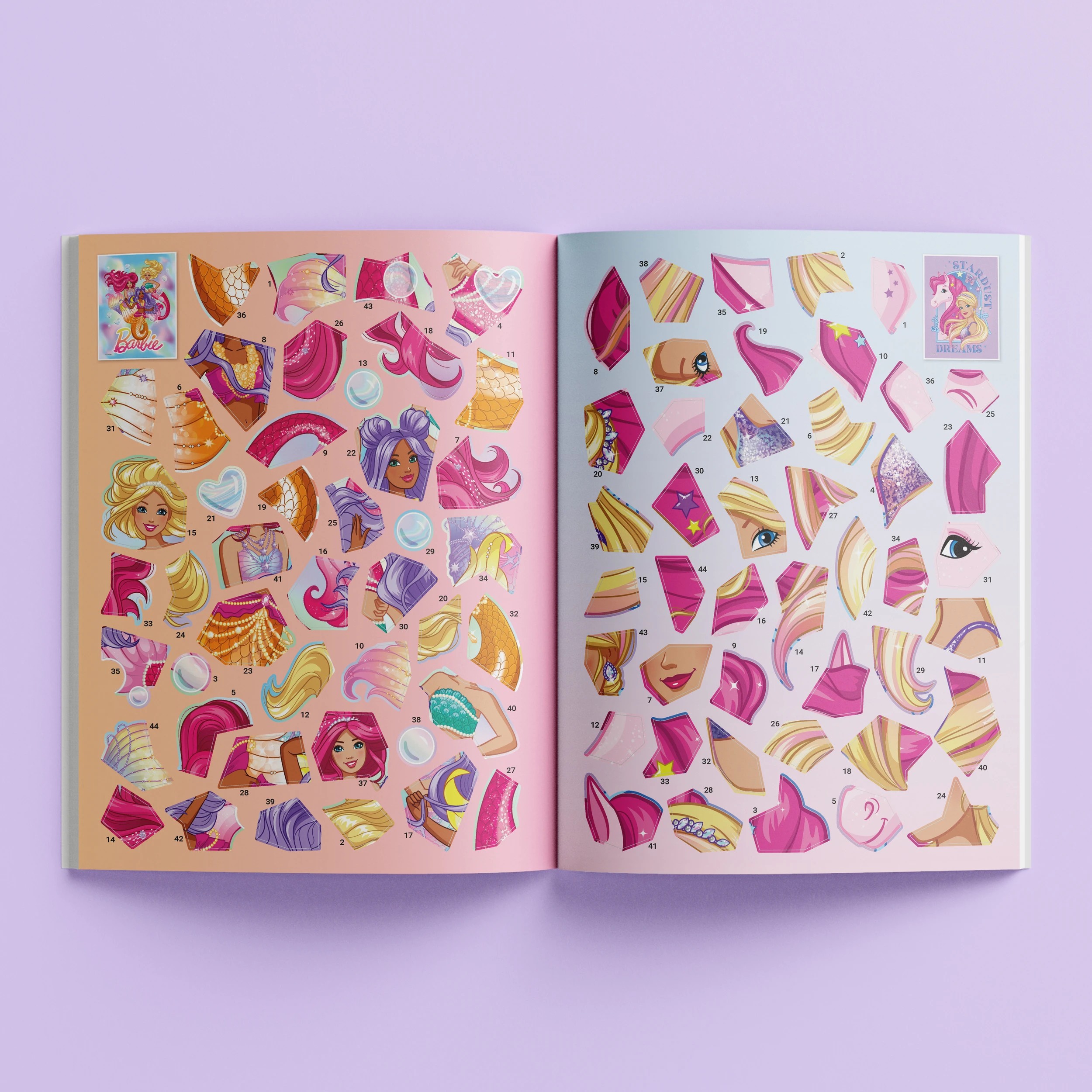 4 Kaleidoscope Barbie Sticker Mosaics - Book, 4 of 5