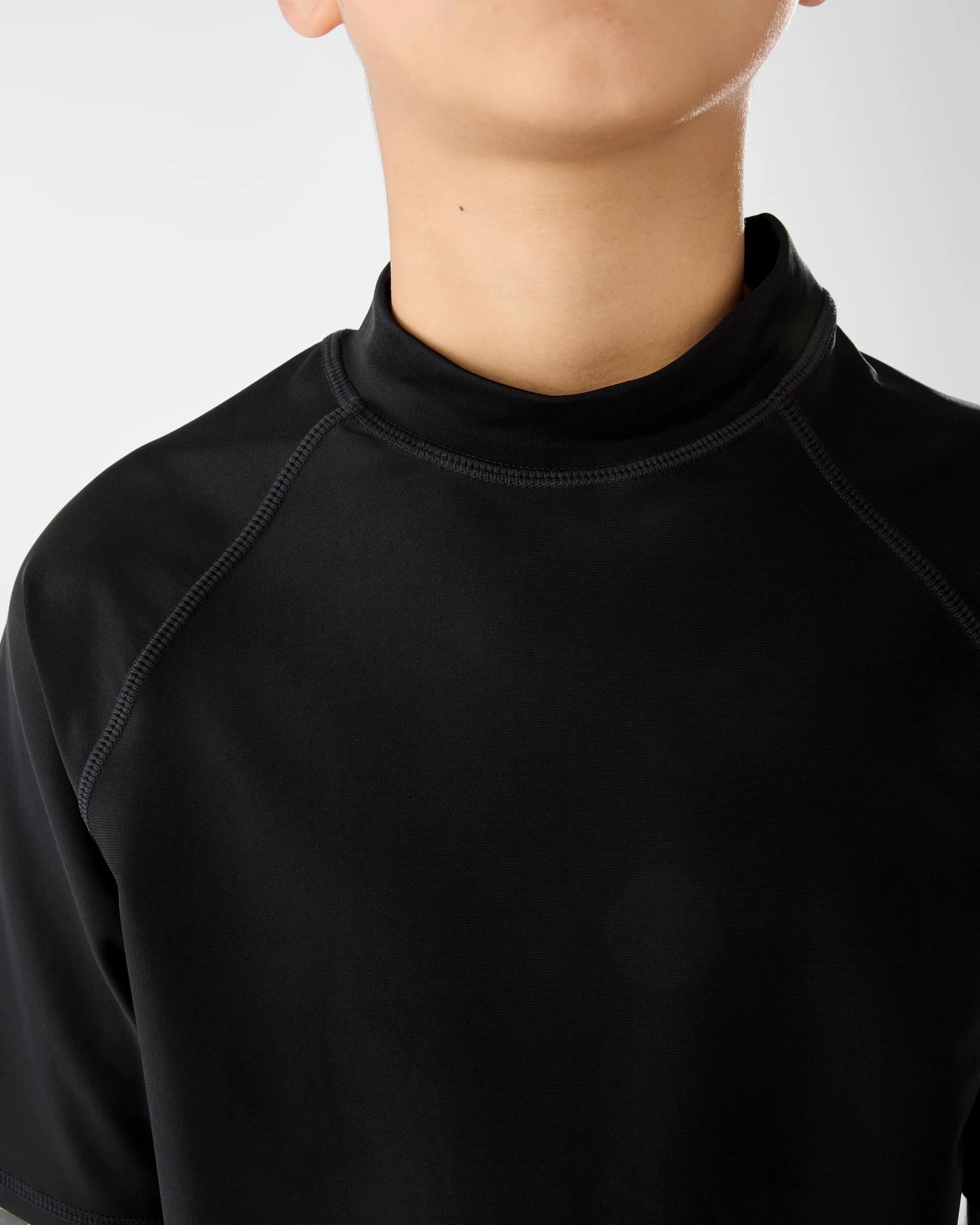 4 Short Sleeve Basic Rash Vest Black, 4 of 6