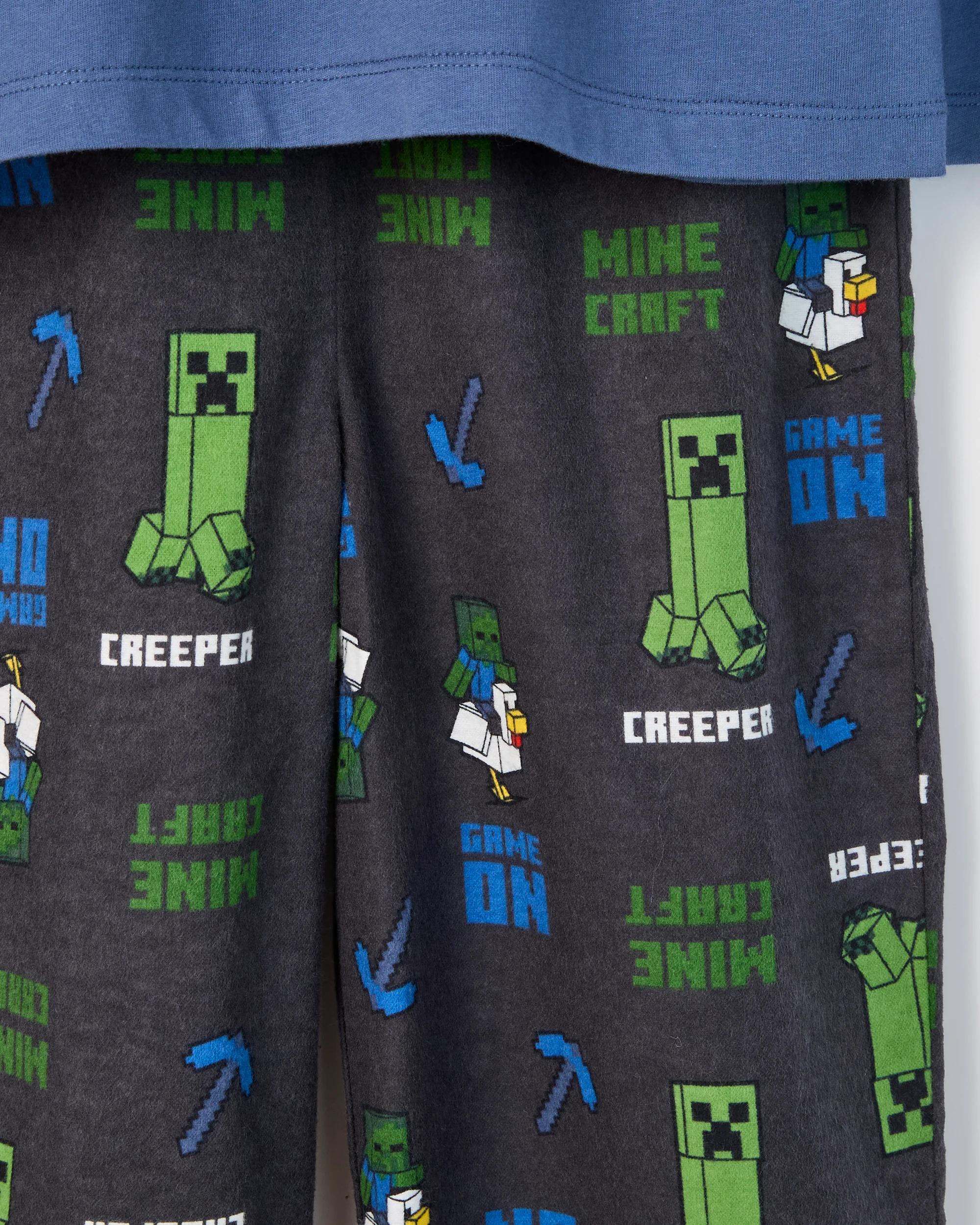 3 Minecraft Australian Cotton Older Boys Knit/Flannel Pyjama Set MINECRAFT, 3 of 4
