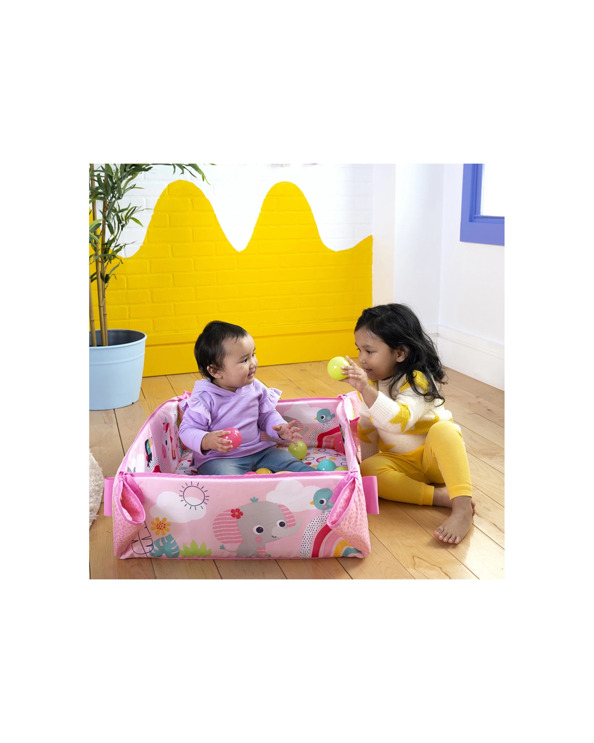 3 Bright Starts 5in1 Baby Your Way Play Mat Activity Gym Ball Pit Rainbow Tropics
 - Multi, 3 of 9