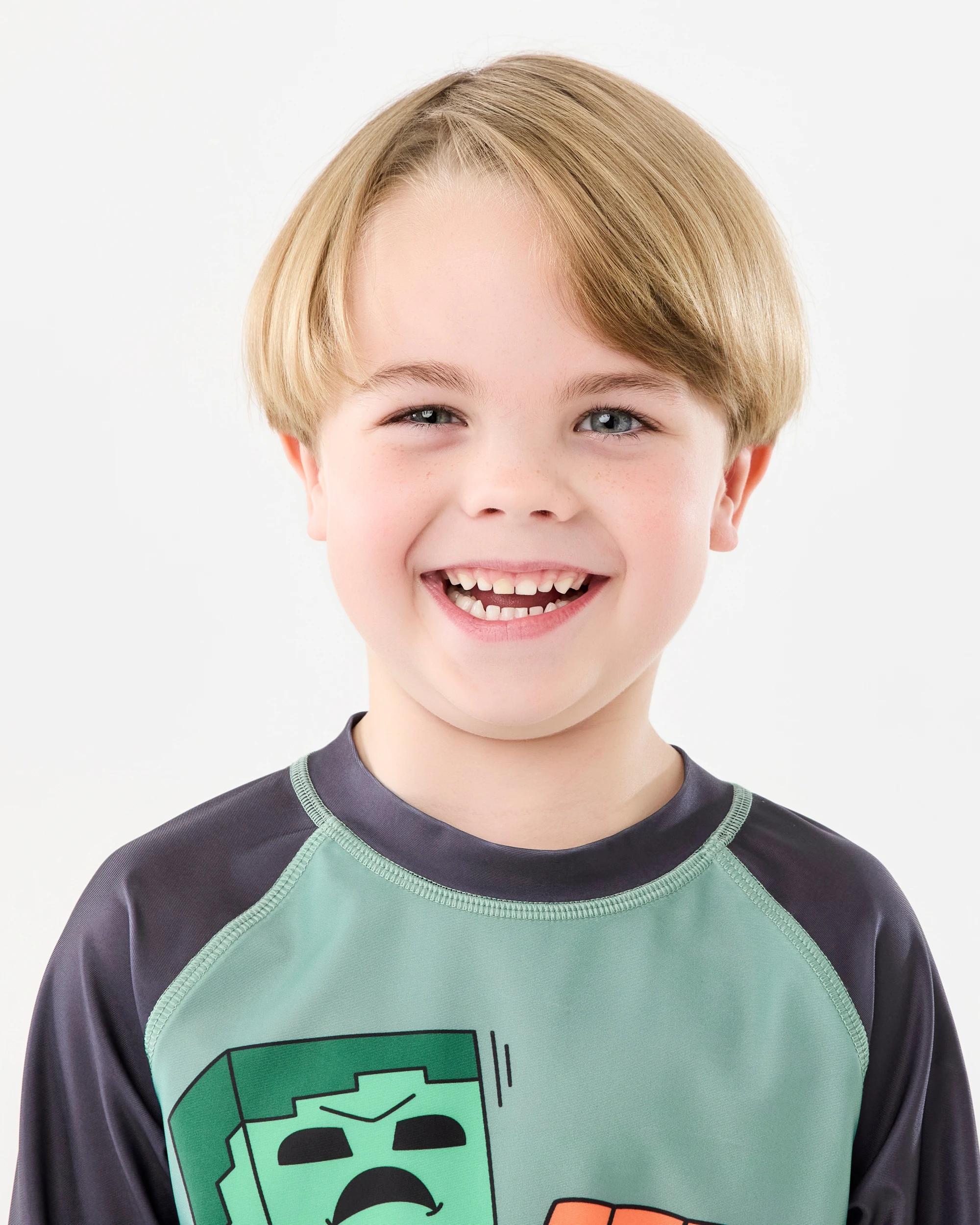 3 Minecraft License Long Sleeve Rash Vest Minecraft, 3 of 4