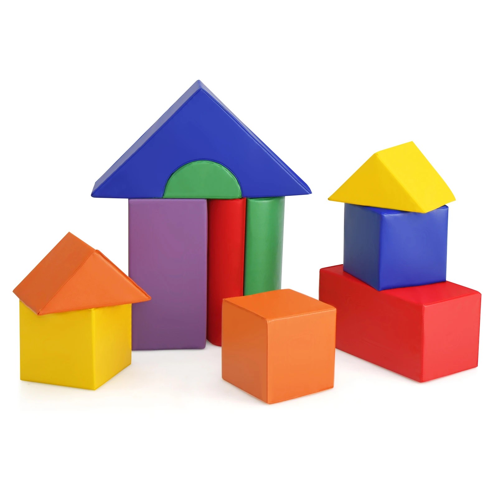 2 Costway Large Foam Blocks Soft Climber Indoor Castle Playset 11pcs, 2 of 2