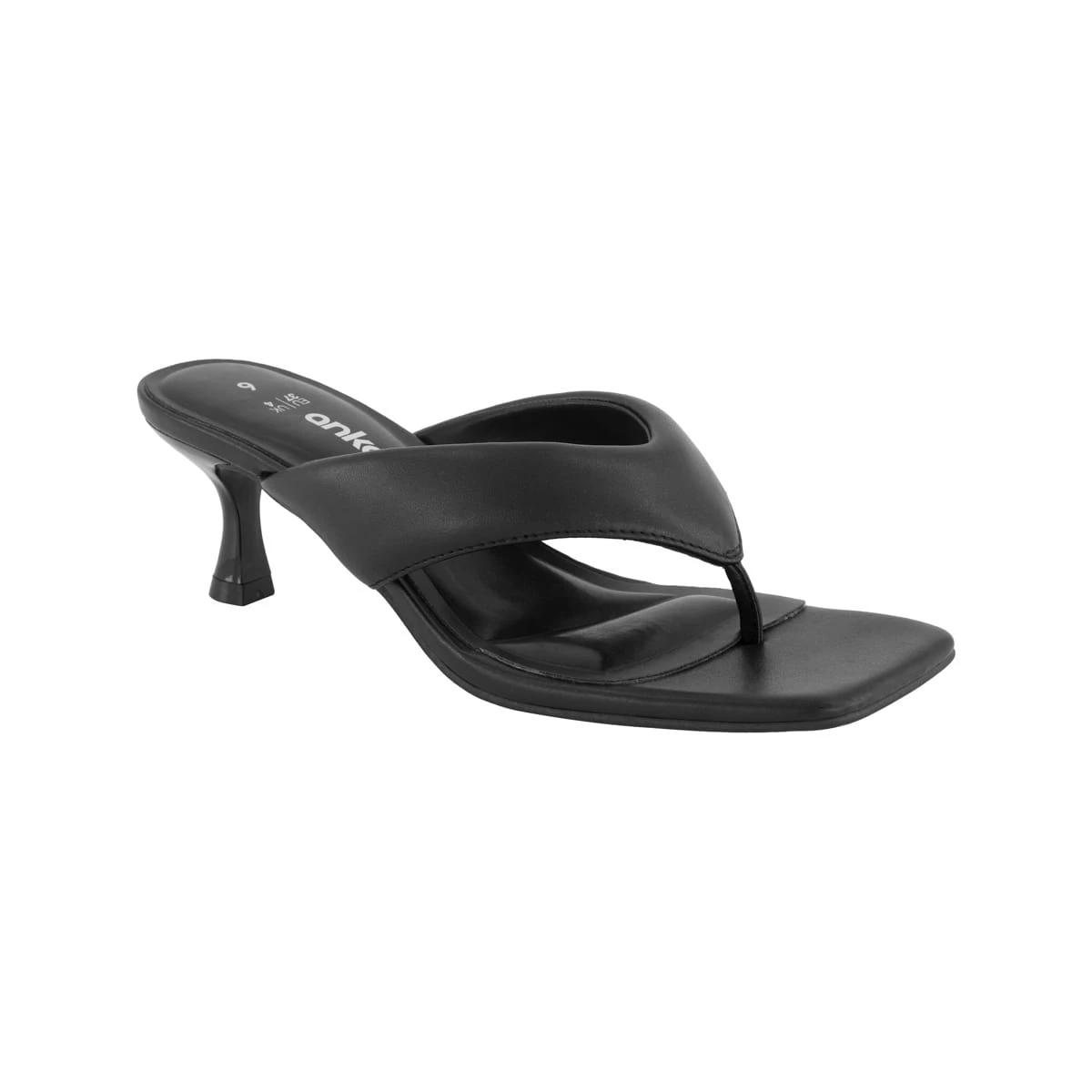 2 Cushion Toe Post Heels BLACK, 2 of 5