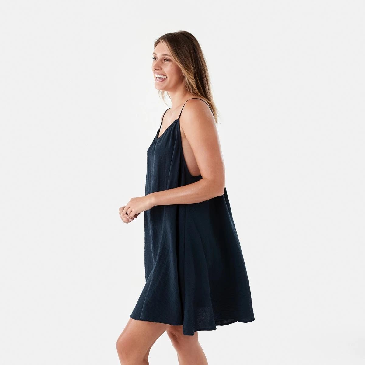 2 Sleeveless Textured Mini Dress Navy Blaze, 2 of 7