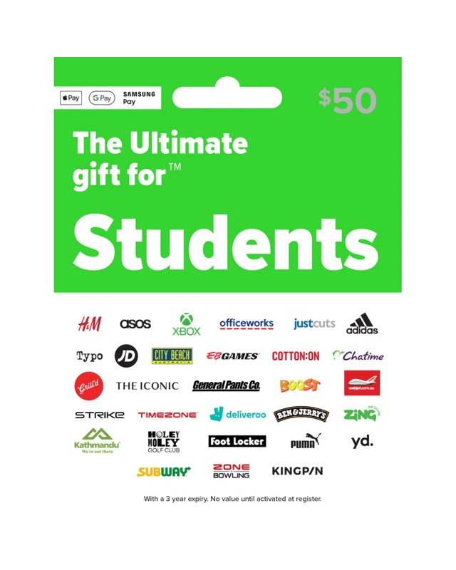 The Ultimate Students $50 Gift 