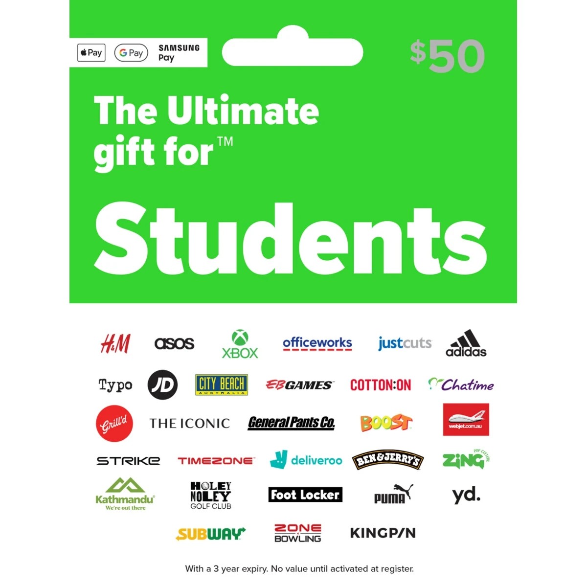 1 The Ultimate Students $50 Gift Card