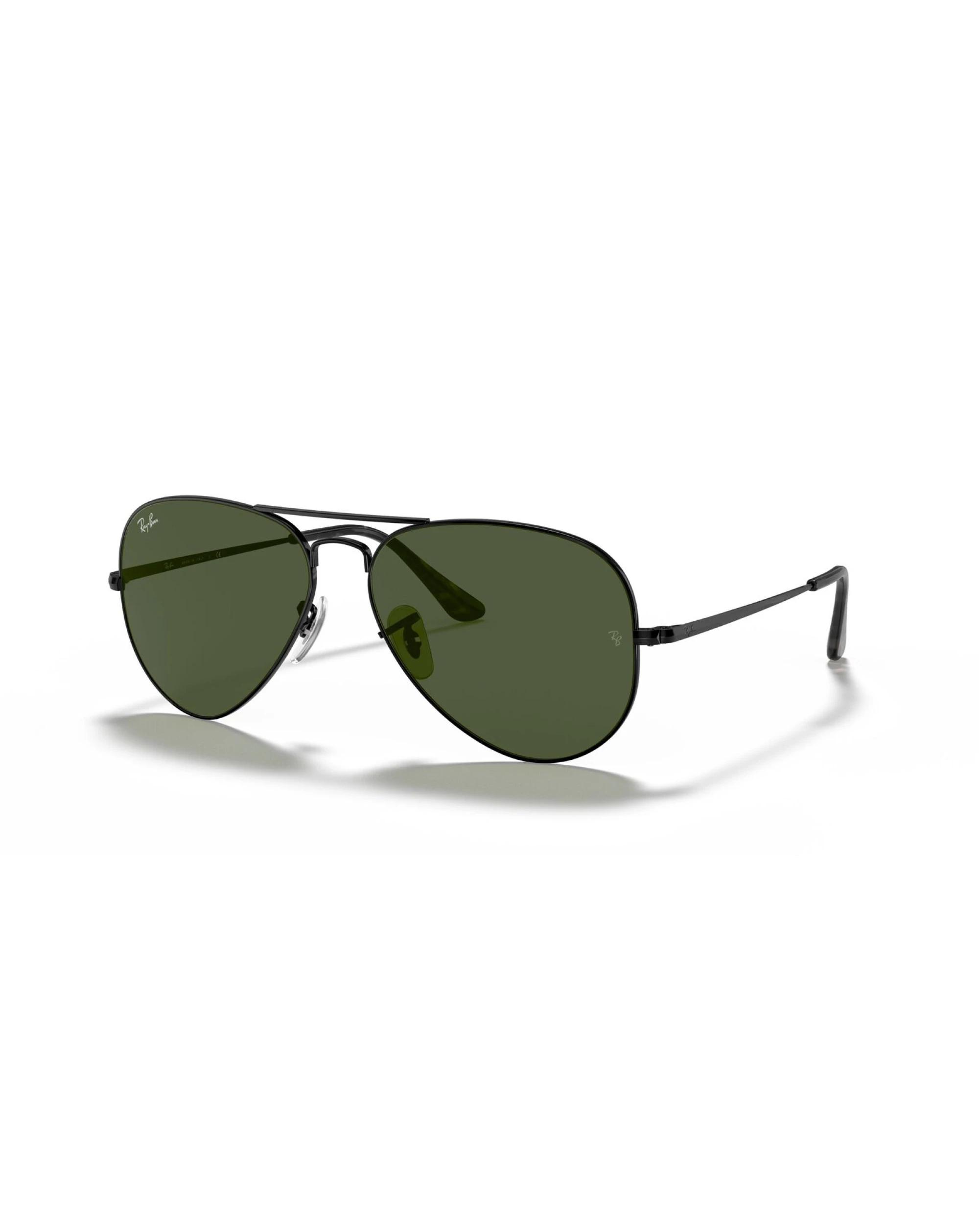 2 Ray Ban Aviator Metal II in Black and Green Sunglasses RB3689 9148 31, 2 of 4
