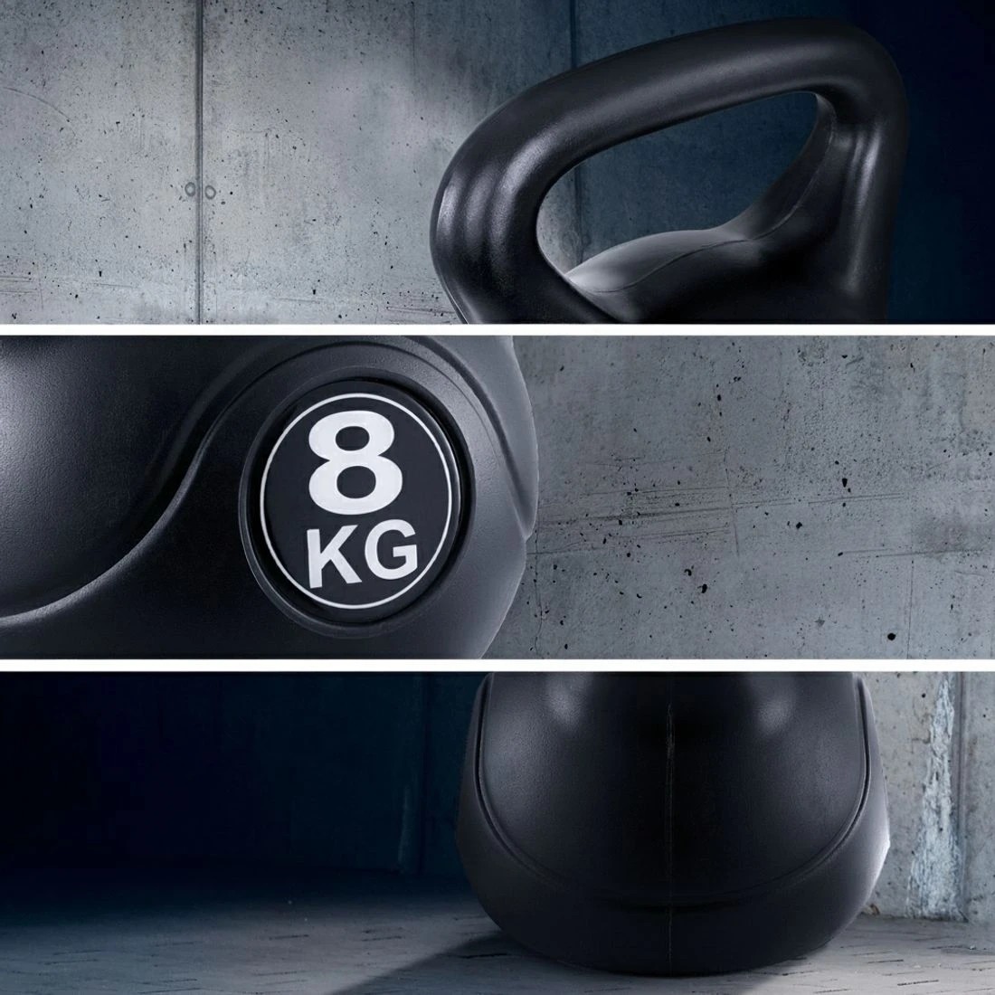 4 Everfit 8kg Kettlebell Set Weight Lifting Bench Dumbbells Kettle Bell Gym Home - Black, 4 of 6