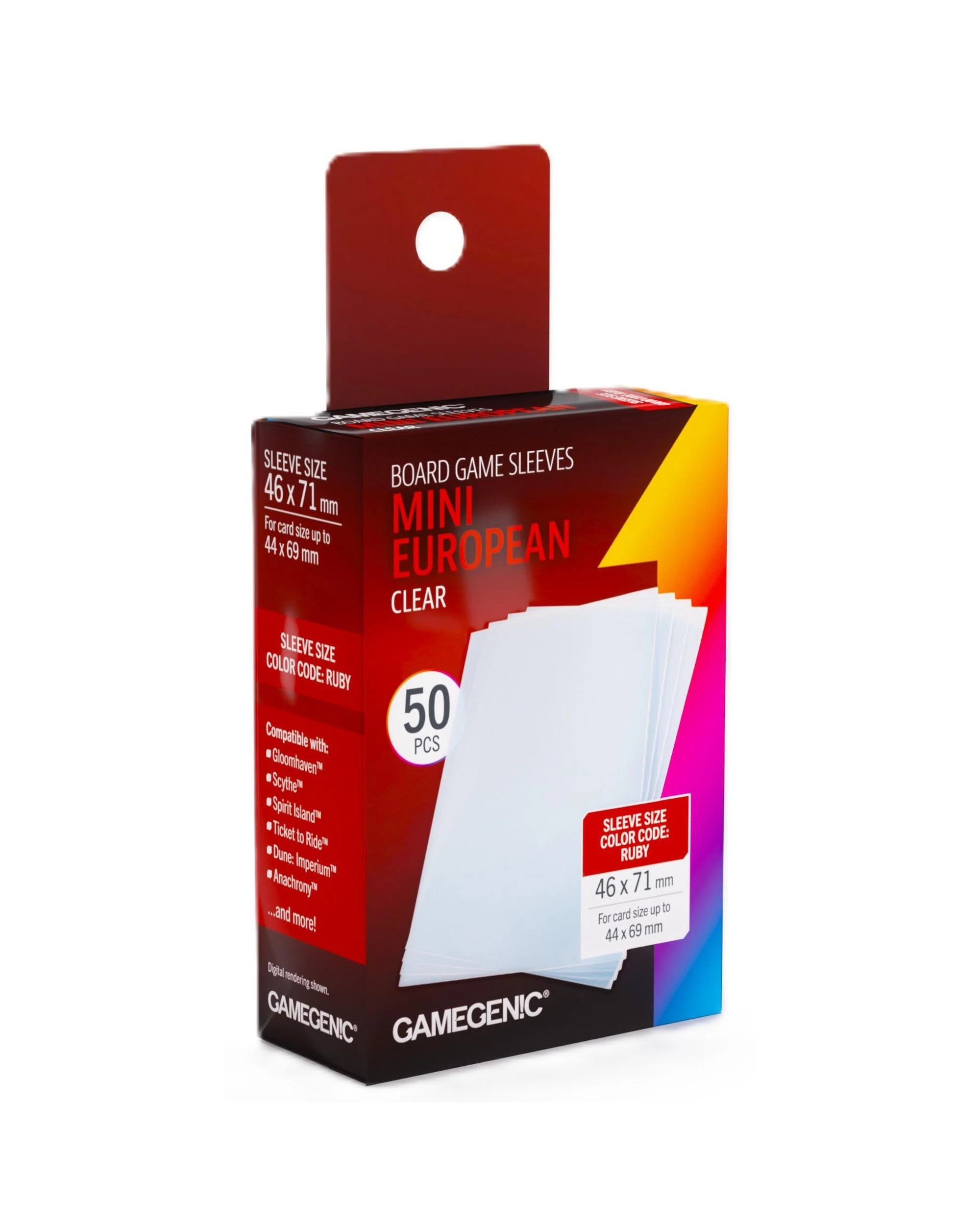 1 Gamegenic Mini European Clear Board Game Sleeves, 1 of 4