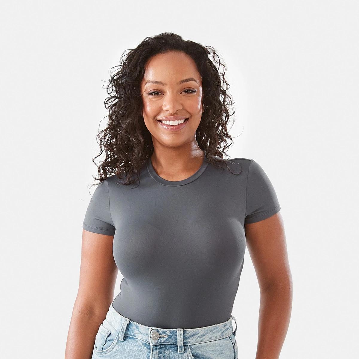 1 Short Sleeve Luxe T-shirt Lead Grey, 1 of 6