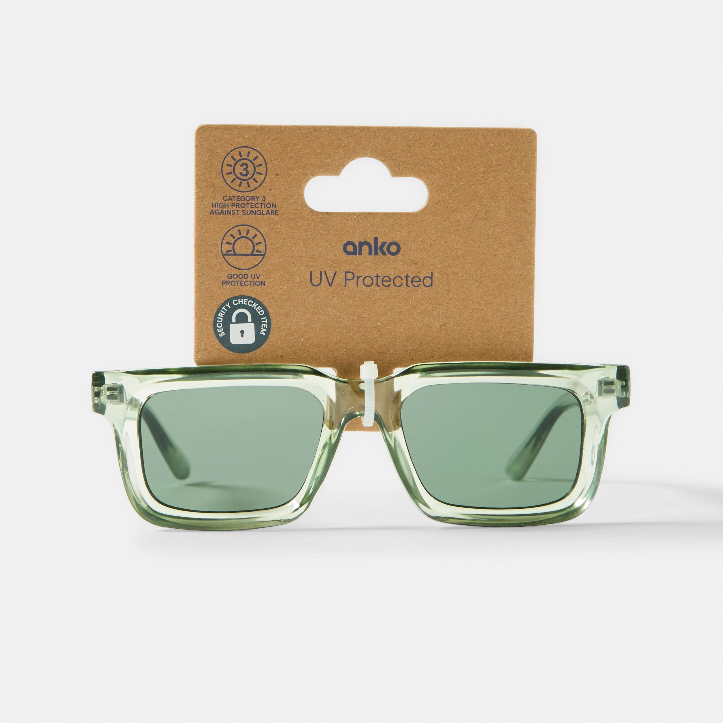 6 Fashion D Frame Sunglasses Grn Khaki, 6 of 6