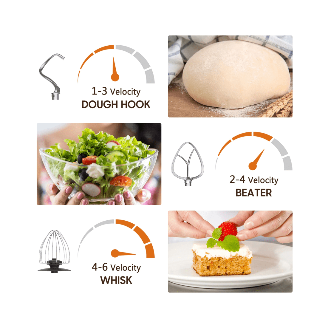 5 Advwin 1400w 6.5l Electric Stand Mixer Black, 5 of 7