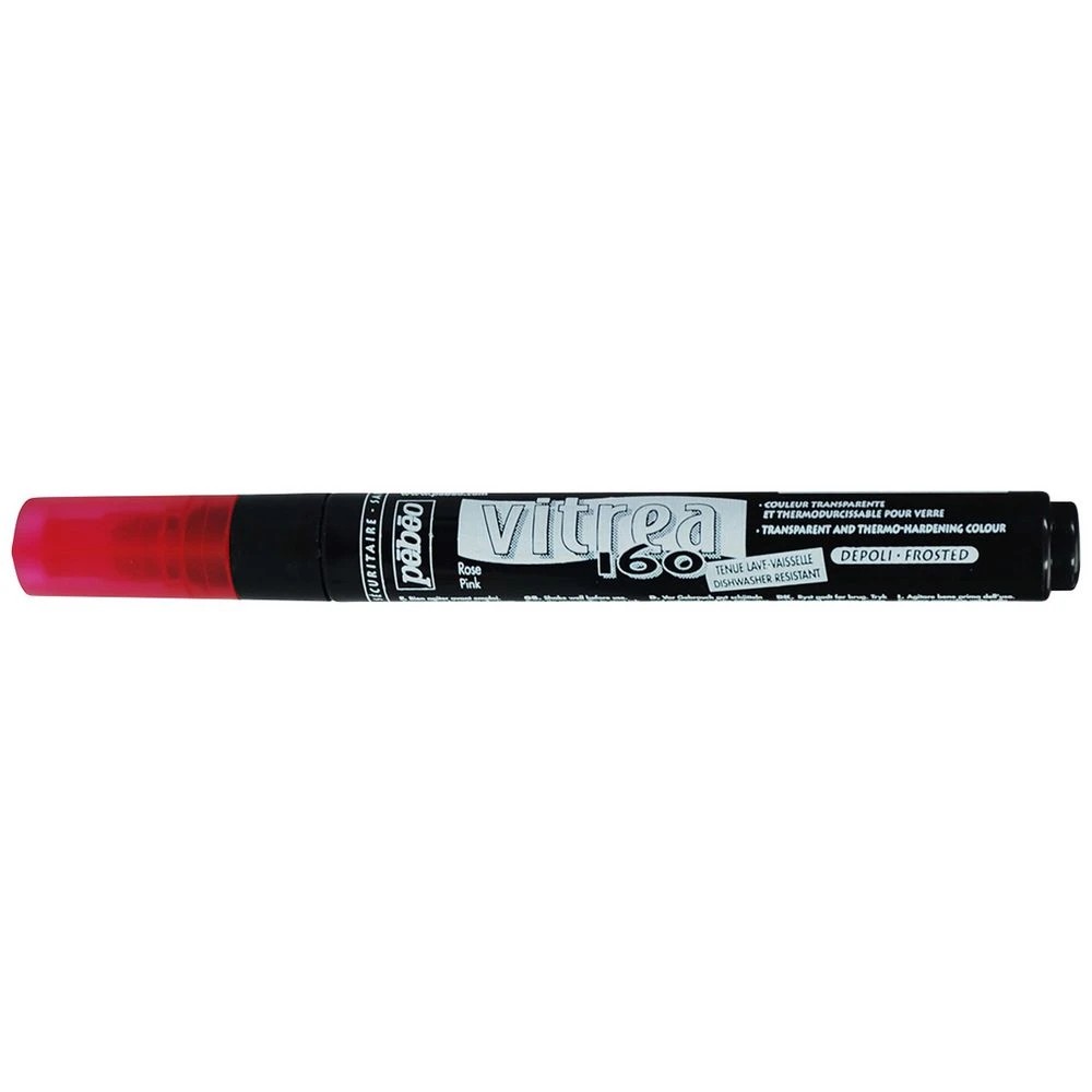 1 Pebeo Vitrea 160 Frosted Glass Paint Marker Pink, 1 of 2