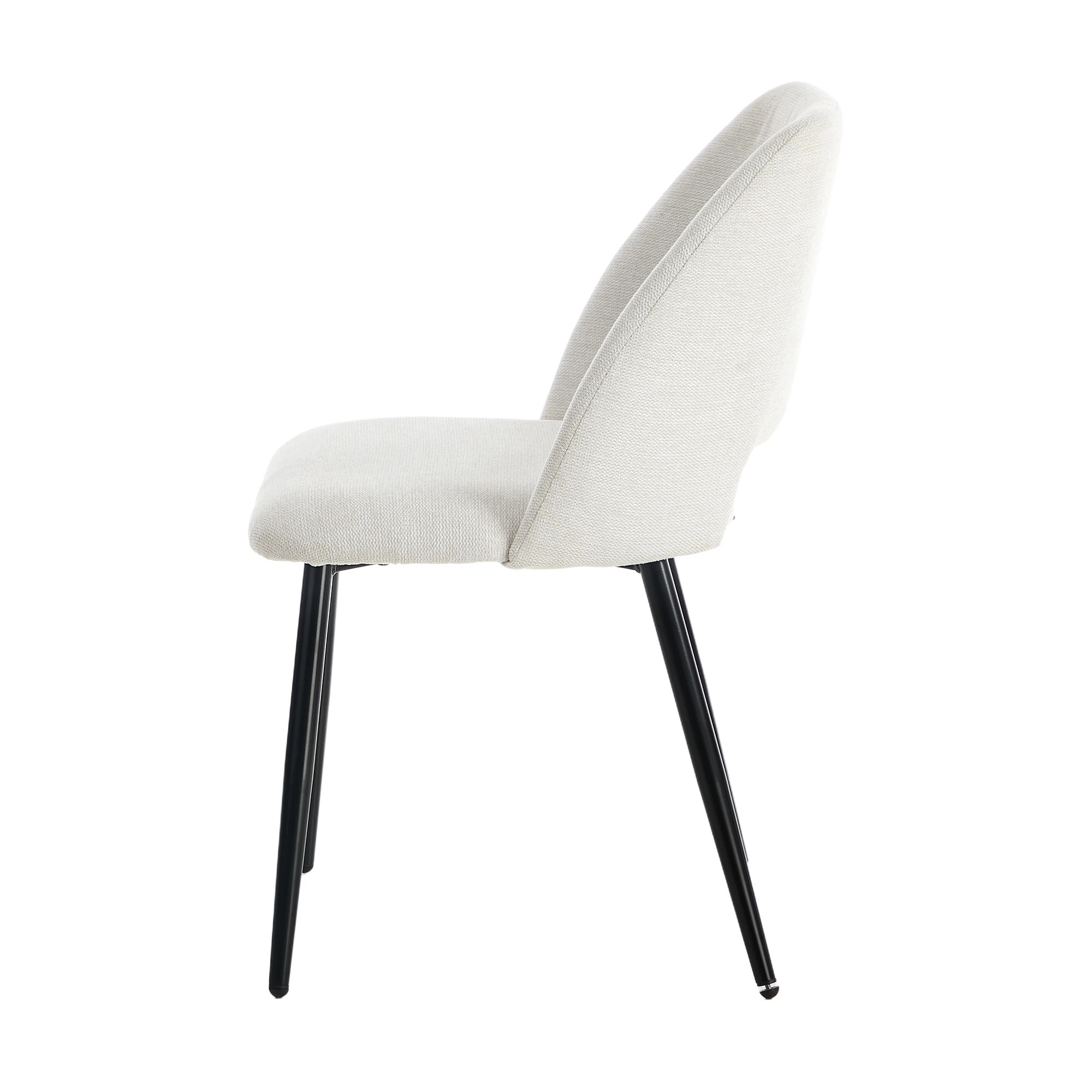 7 Oikiture 4x Dining Chair Accent Chairs Linen Fabric - Beige, 7 of 8