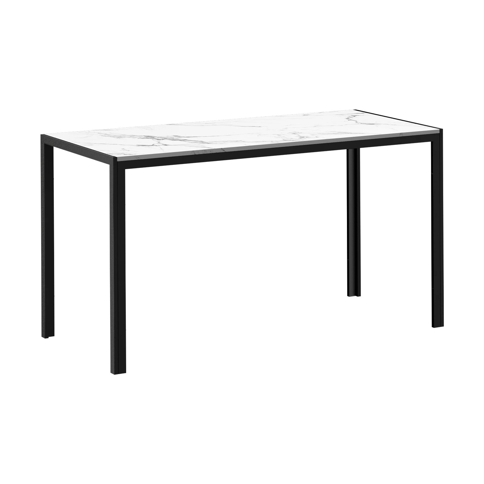 1 Oikiture 140cm Dining Table Rectangular Kitchen Table With Metal Leg
 - Multi, 1 of 9