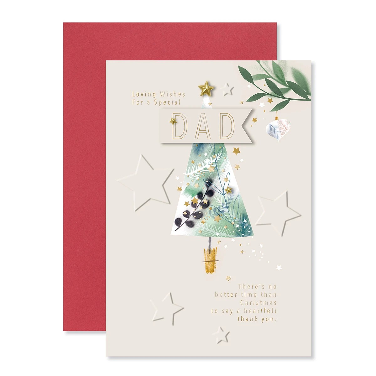 1 Hallmark Christmas Card - Loving Wishes For a Special Dad, 1 of 3