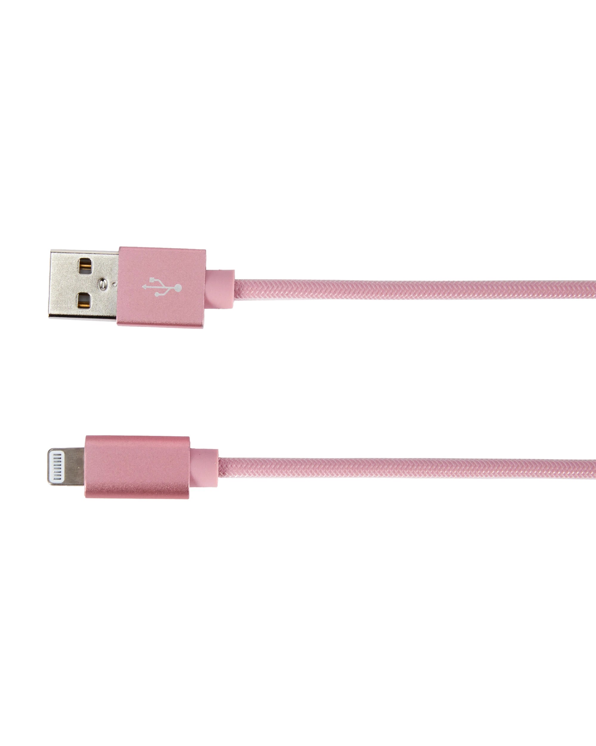 2 Lightning Cable - 2m Pink Rope, 2 of 4