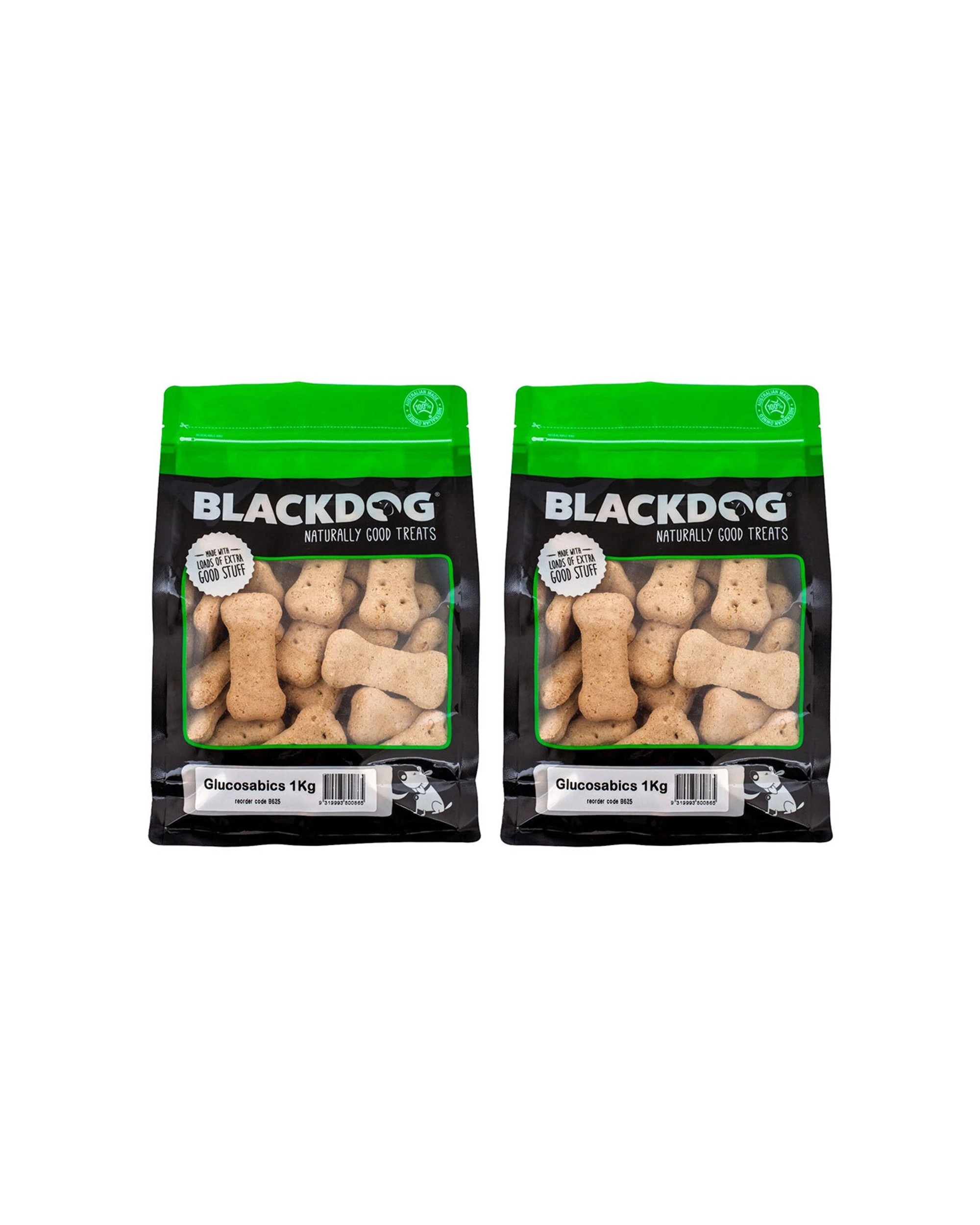 1 Blackdog Premium Biscuits Glucosabic Dog Treats 2 Pack Joint Support - Natural, 1 of 3