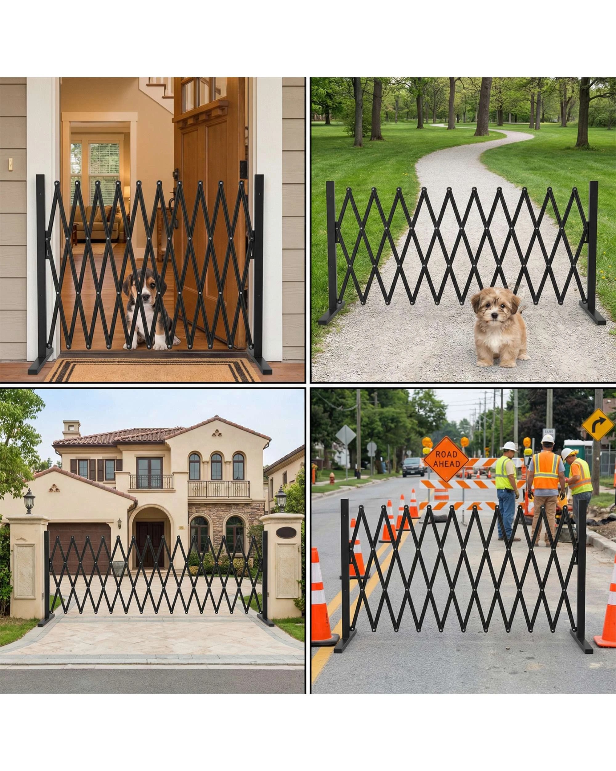 6 Advwin Expandable Barricade Folding Security Gate Safety Barricade, 6 of 7