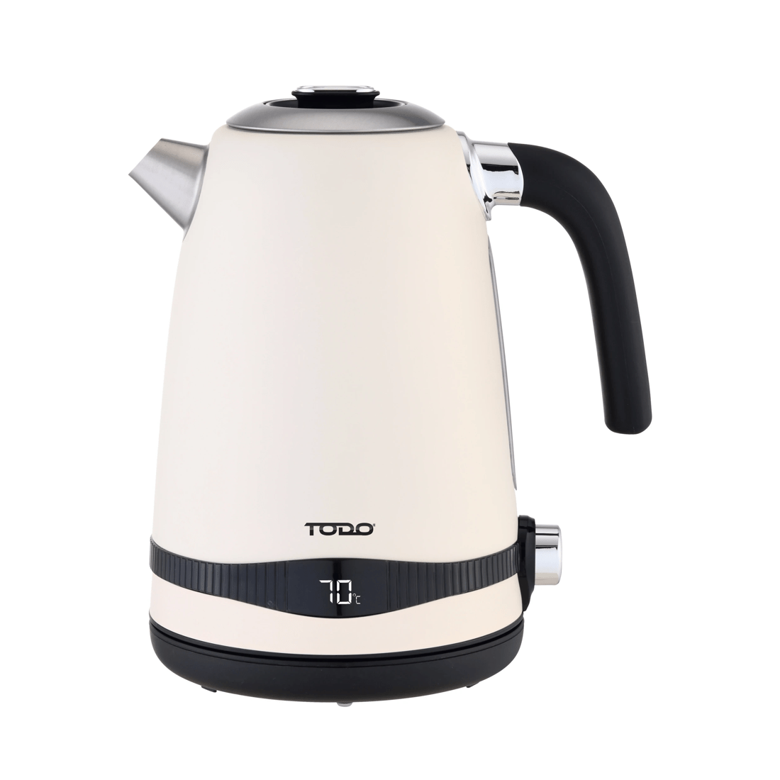 1 TODO 1.7L Stainless Steel Cordless Kettle Keep Warm Electric Led Water Jug - Cream, 1 of 6