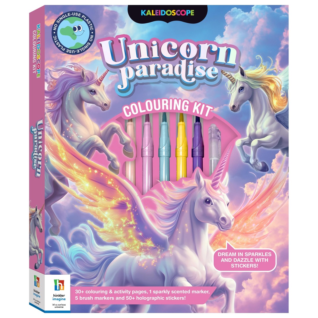 1 Kaleidoscope Unicorn Paradise Colouring Kit - Book, 1 of 5