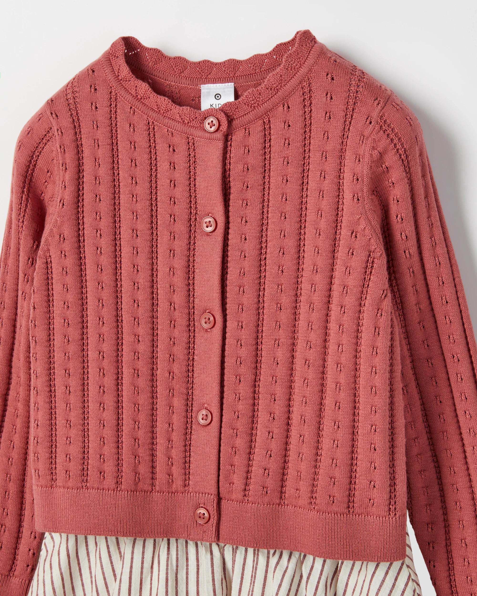 5 Target Kids Australian Cotton Knit Cardigan and Skirt Set RED, 5 of 7