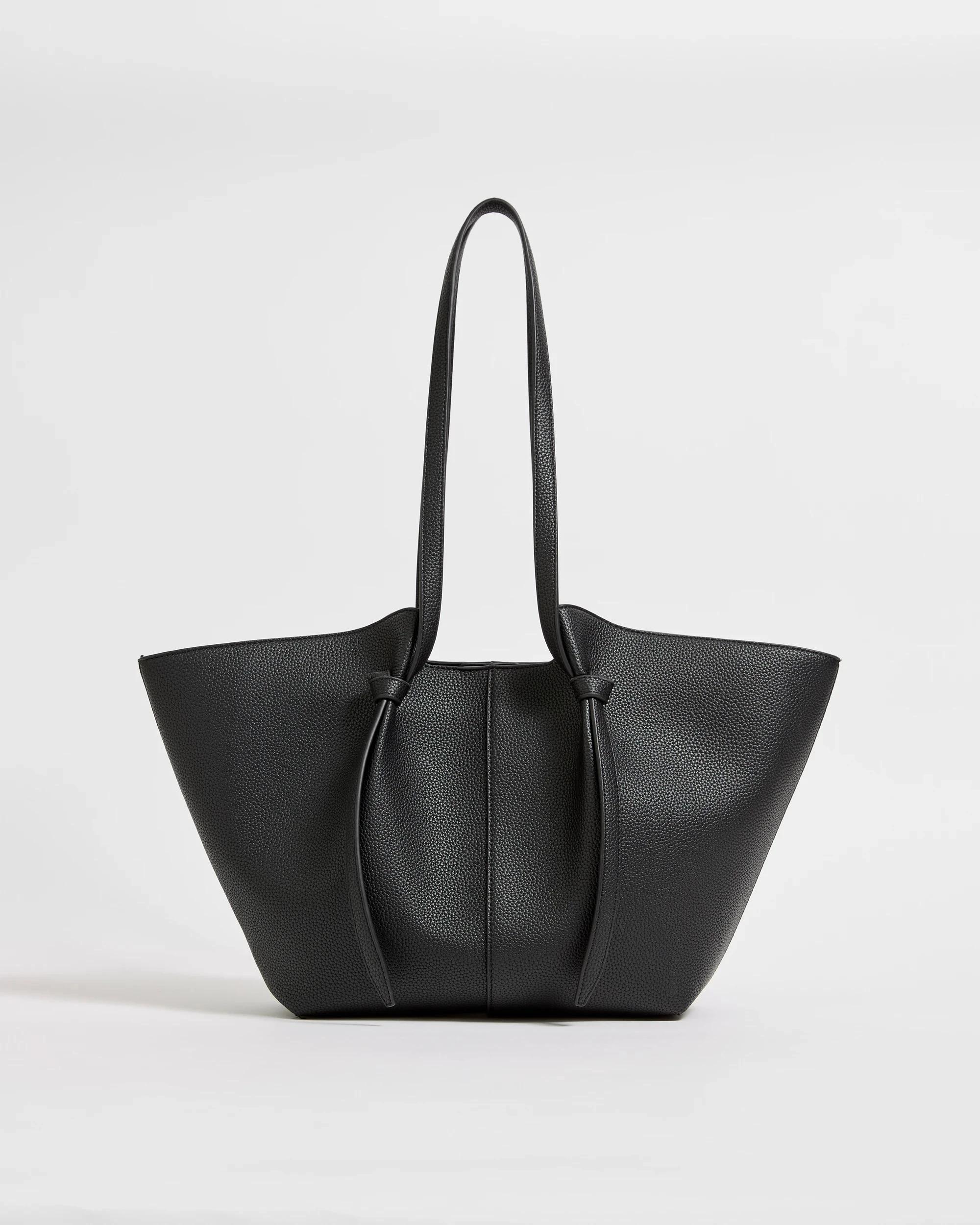 1 Target Woman Knot Detail Pebble PU Tote BLACK, 1 of 1