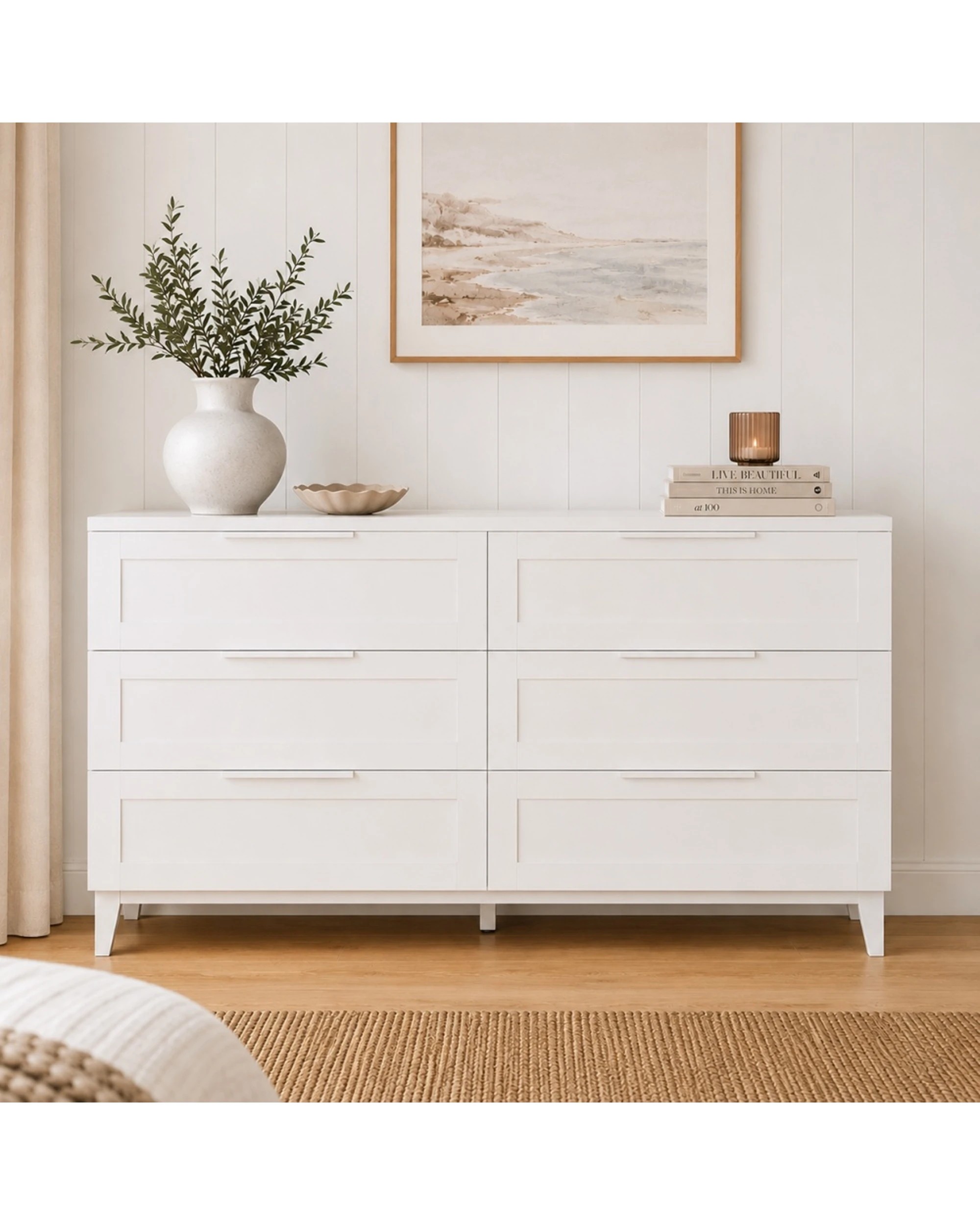2 Alpine Bay Tenley 6 Drawer Chest 130cm - White, 2 of 9