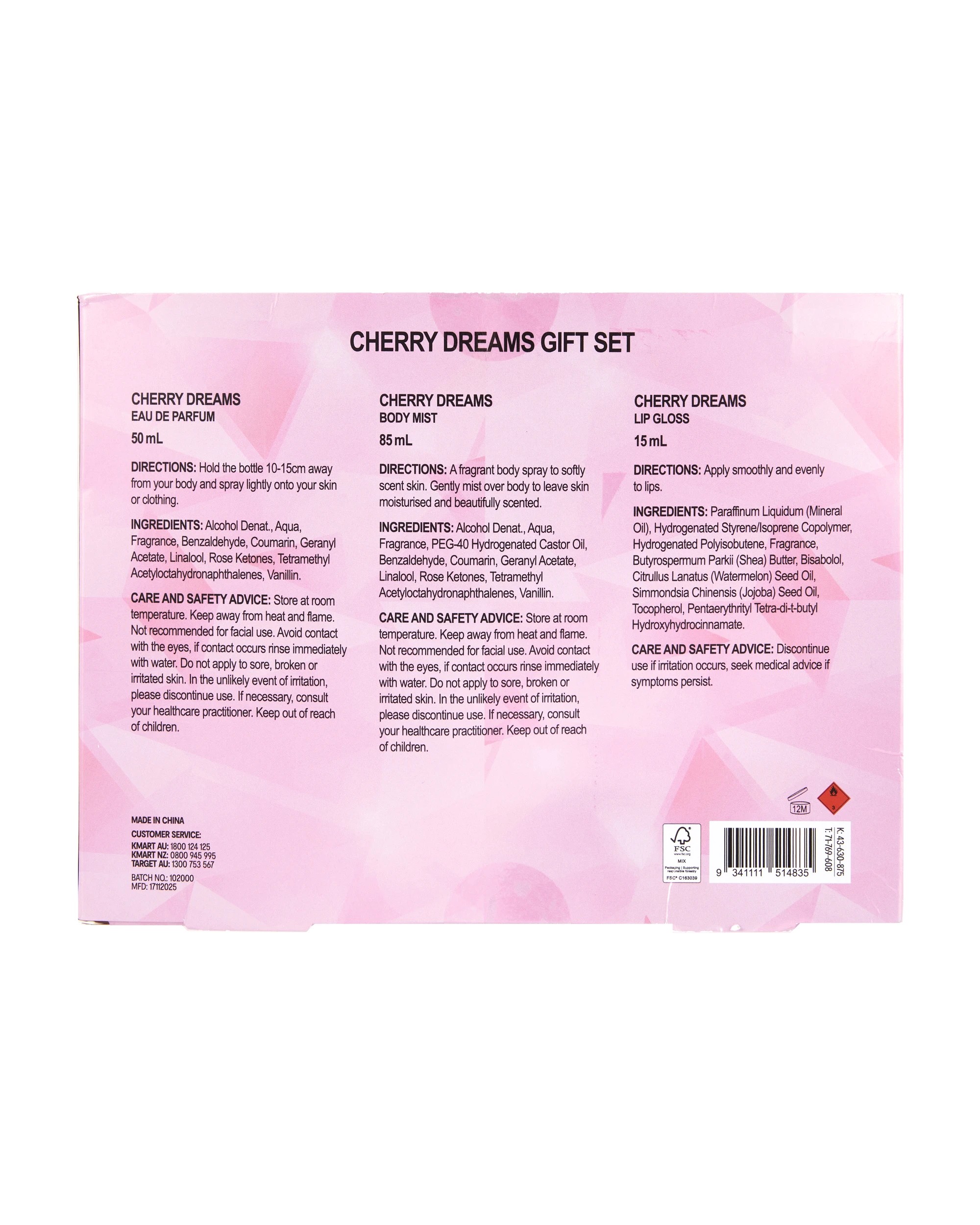 7 OXX Fragrance Cherry Dreams Gift Set, 7 of 7