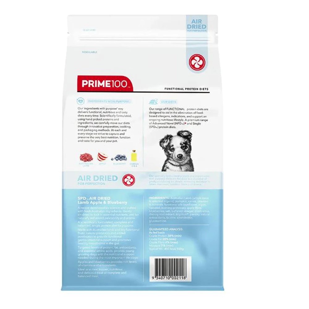 2 Prime Spd Air Dried Puppy Lamb & Blueberry 120g, 2 of 2
