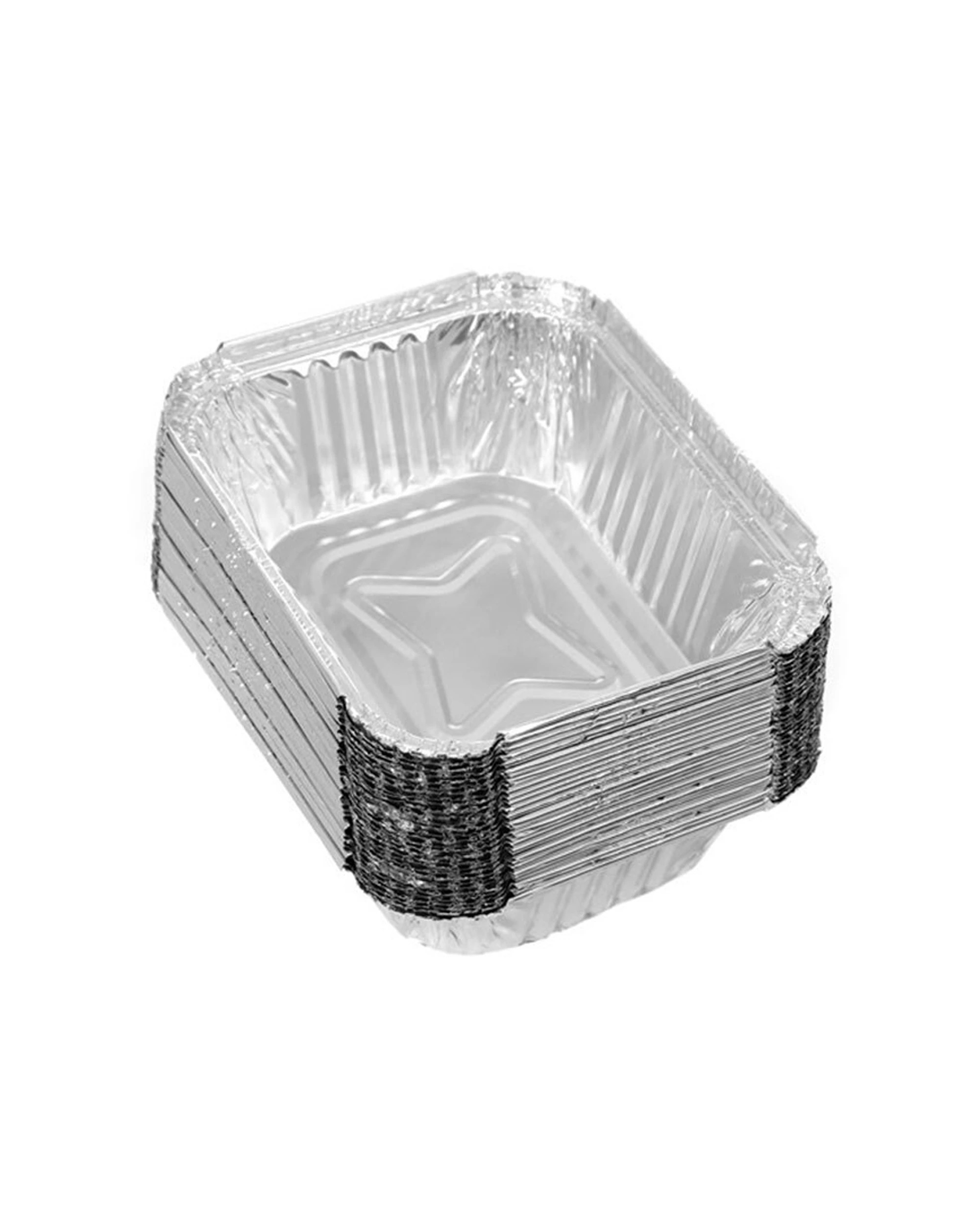 4 30pk Lemon & Lime Foil Container Bbq Dish/food Tray Baking Storage W/ Lid Silver
 - Silver, 4 of 4